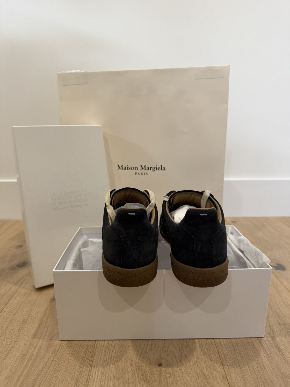 Maison Margiela Maison Margiela GAT Replica Black Paint Splatter Size US 9 / EU 42 - 3 Thumbnail