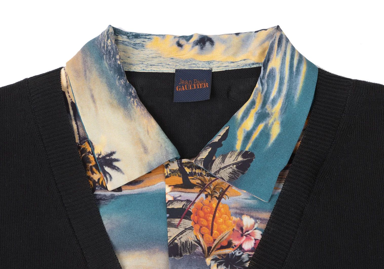 Jean Paul Gaultier Aloha Shirt Layered Design in Black and Other Colors Size US M / EU 48-50 / 2 - 3 Thumbnail
