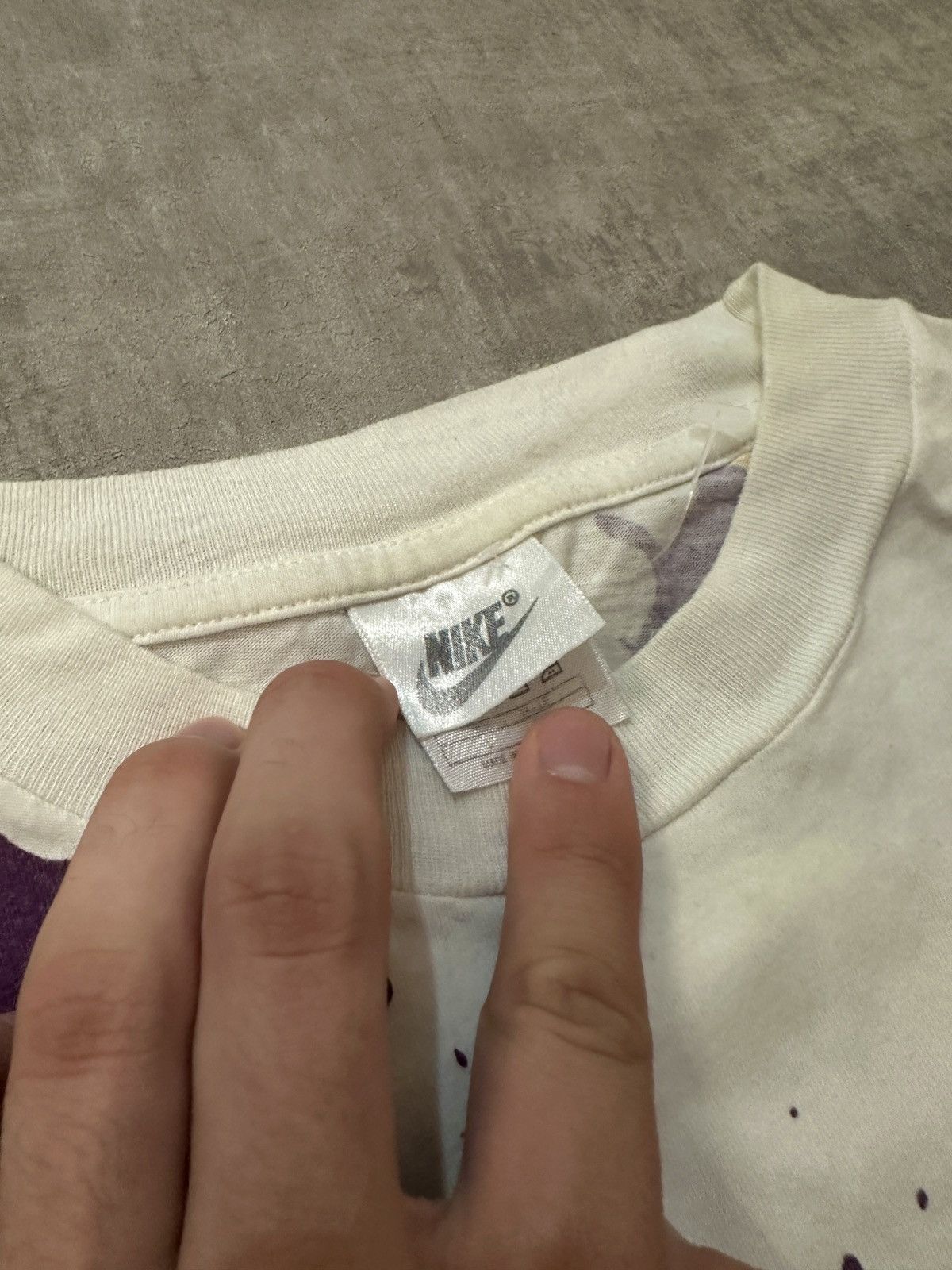 Nike × Vintage 90s Nike Vintage Print Agassi Challenge Court style T-shirt Size US L / EU 52-54 / 3 - 3 Thumbnail