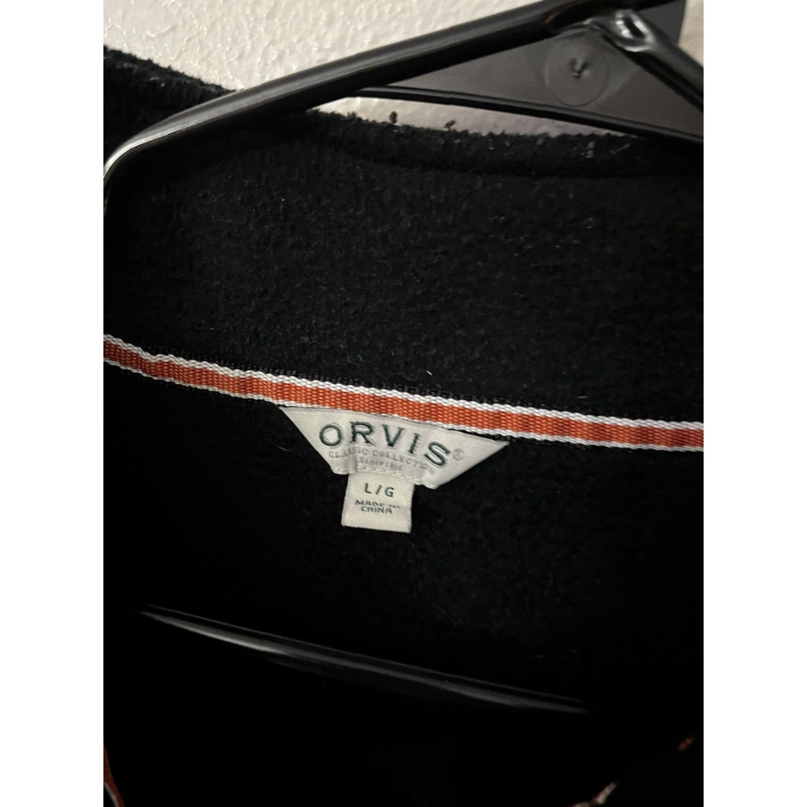 Orvis Orvis Jacket Mens Large Black Fleece Full Zip Outdoor Hiking Mock Neck Size US L / EU 52-54 / 3 - 3 Thumbnail