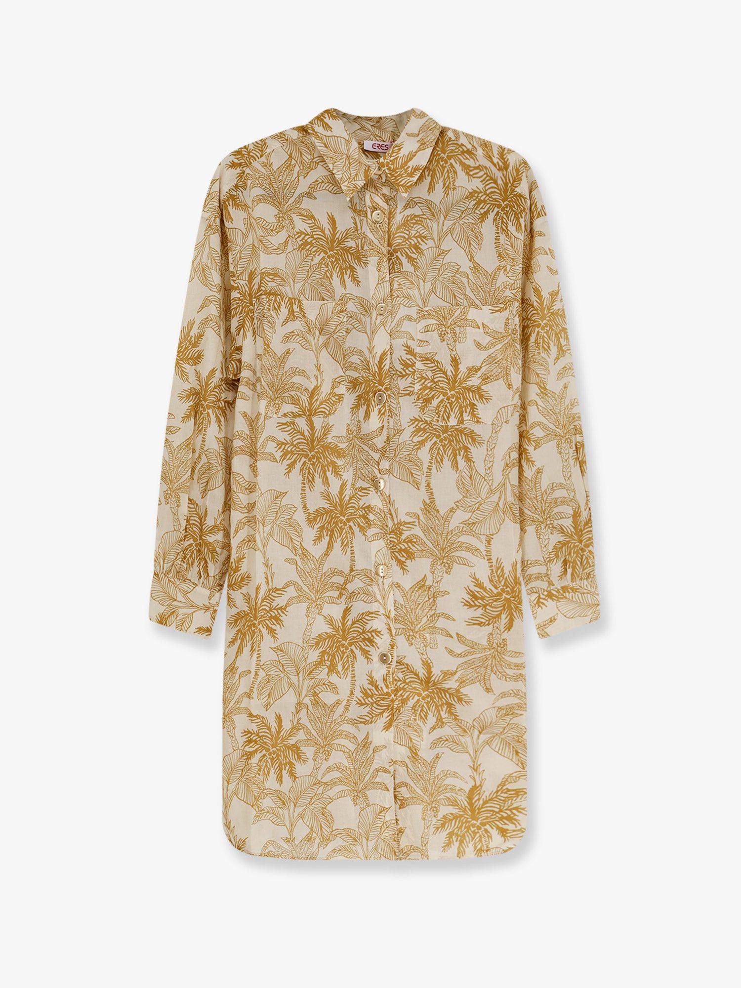 ERES Long Panama Cotton Shirt With Printed Pattern Size M / US 6-8 / IT 42-44 - 1 Thumbnail