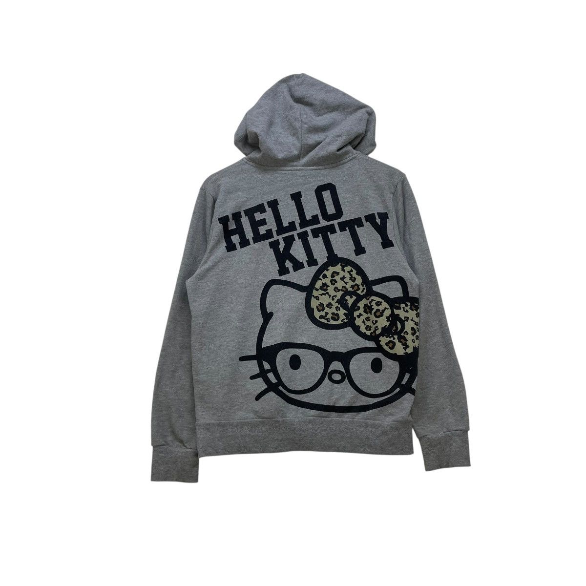 Disney 💥Vintage Hello Kitty Big Logo Hooded Zip Up Sweater Size US M / EU 48-50 / 2 - 1 Thumbnail
