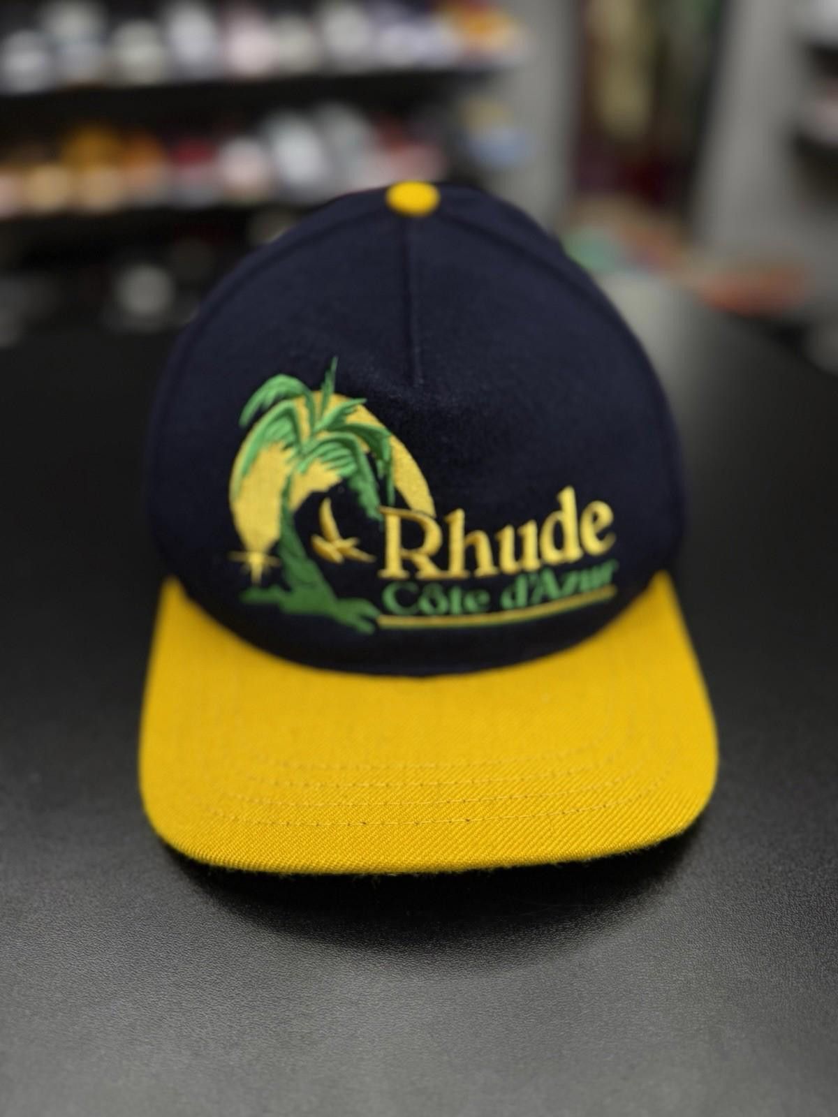 Rhude Rhude Men’s Blue Yellow Hat 100% Authentic Pre Owned 🧼 Size ONE SIZE - 2 Thumbnail