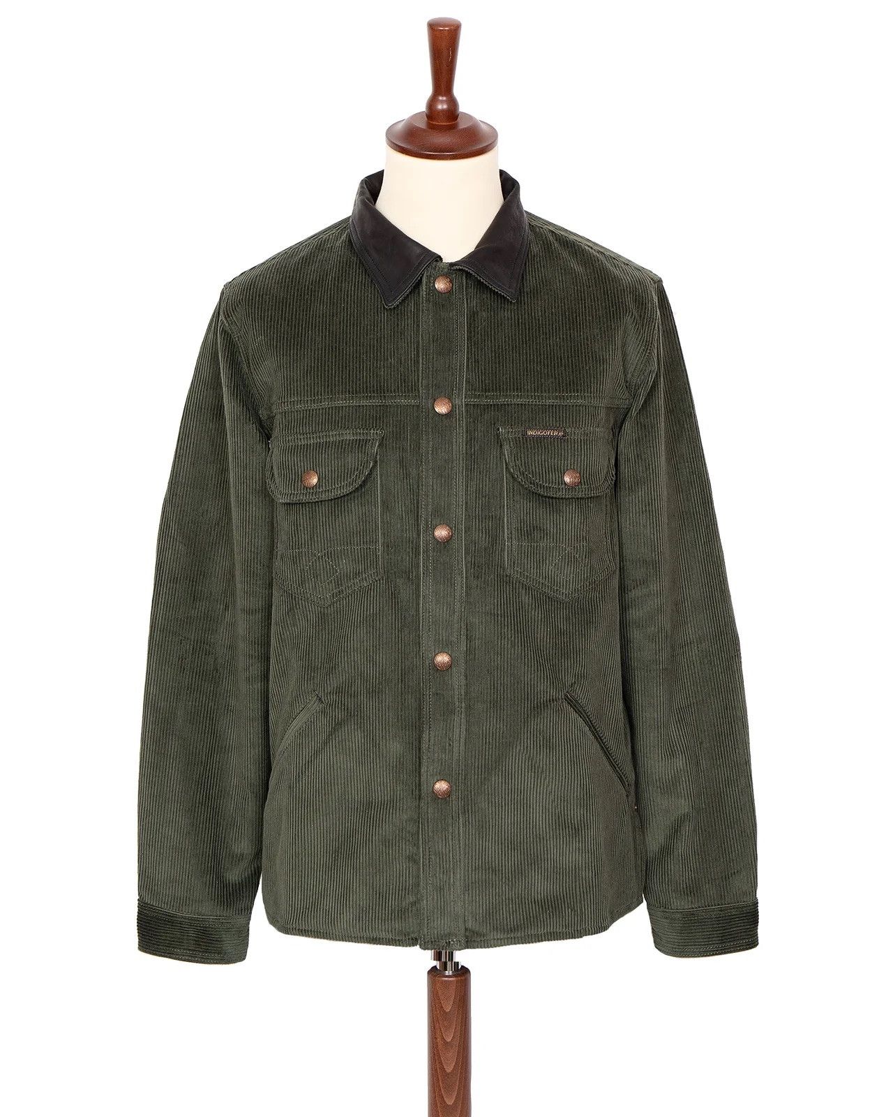 Designer × Indigofera Indigofera Fargo Trucker Jacket - Corduroy Green 8W Size US XXL / EU 58 / 5 - 1 Thumbnail