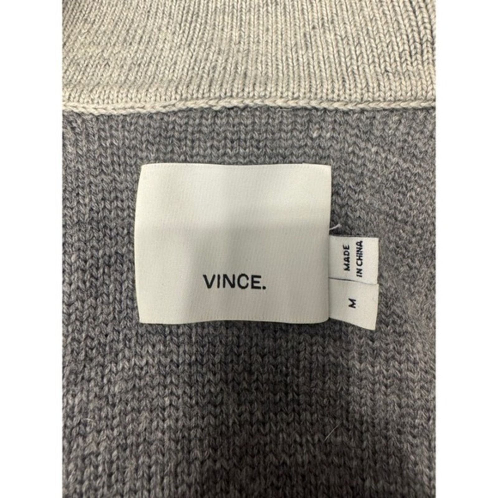 Vince Vince Reversible Sherpa Knit Cardigan Vest Gray & Cream Size M / US 6-8 / IT 42-44 - 5 Thumbnail