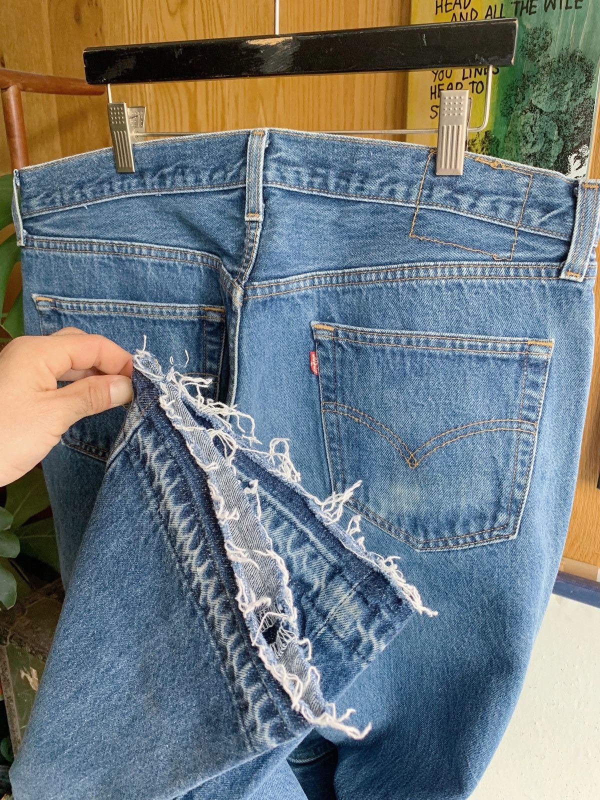 Levi's Vintage Levi’s 501 Released Raw Hem Faded Denim Jeans Size US 36 / EU 52 - 1 Thumbnail