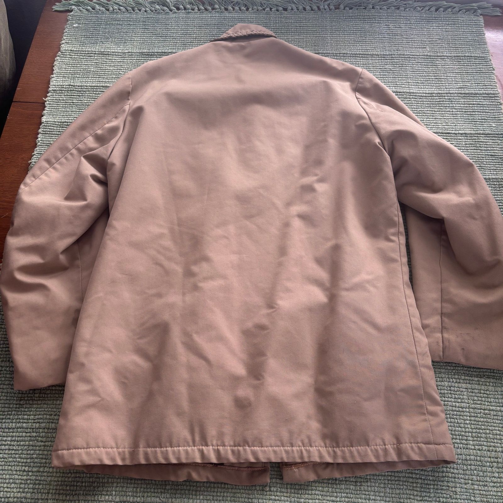 Vintage 1950s 60s Tan Faux Fur Lined Spring Jacket USA Size L/XL Size US L / EU 52-54 / 3 - 9 Thumbnail