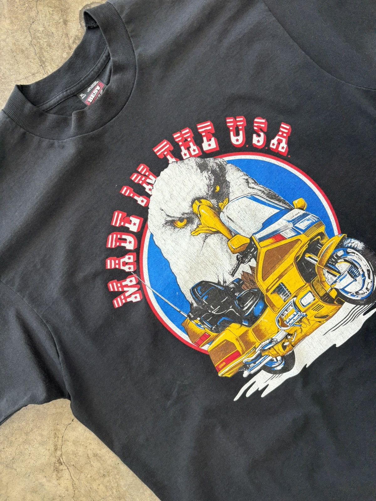Vintage Vintage 3D emblem style Eagle USA Harley Motorcycle Tee XL Size US XL / EU 56 / 4 - 1 Thumbnail