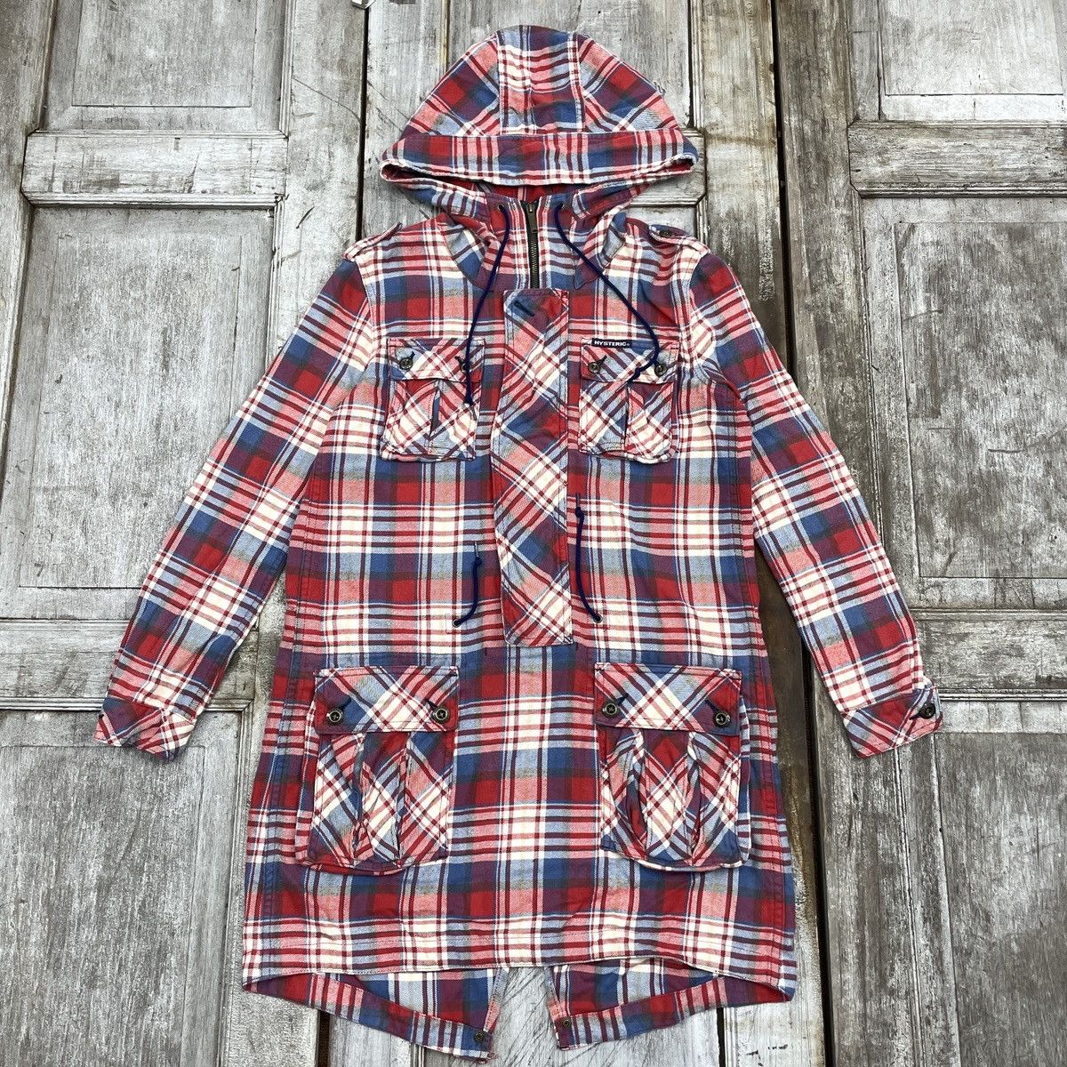 Hysteric Glamour Hysteric Glamour Flannel Underground Hoodie Half Zipper Size M / US 6-8 / IT 42-44 - 1 Thumbnail