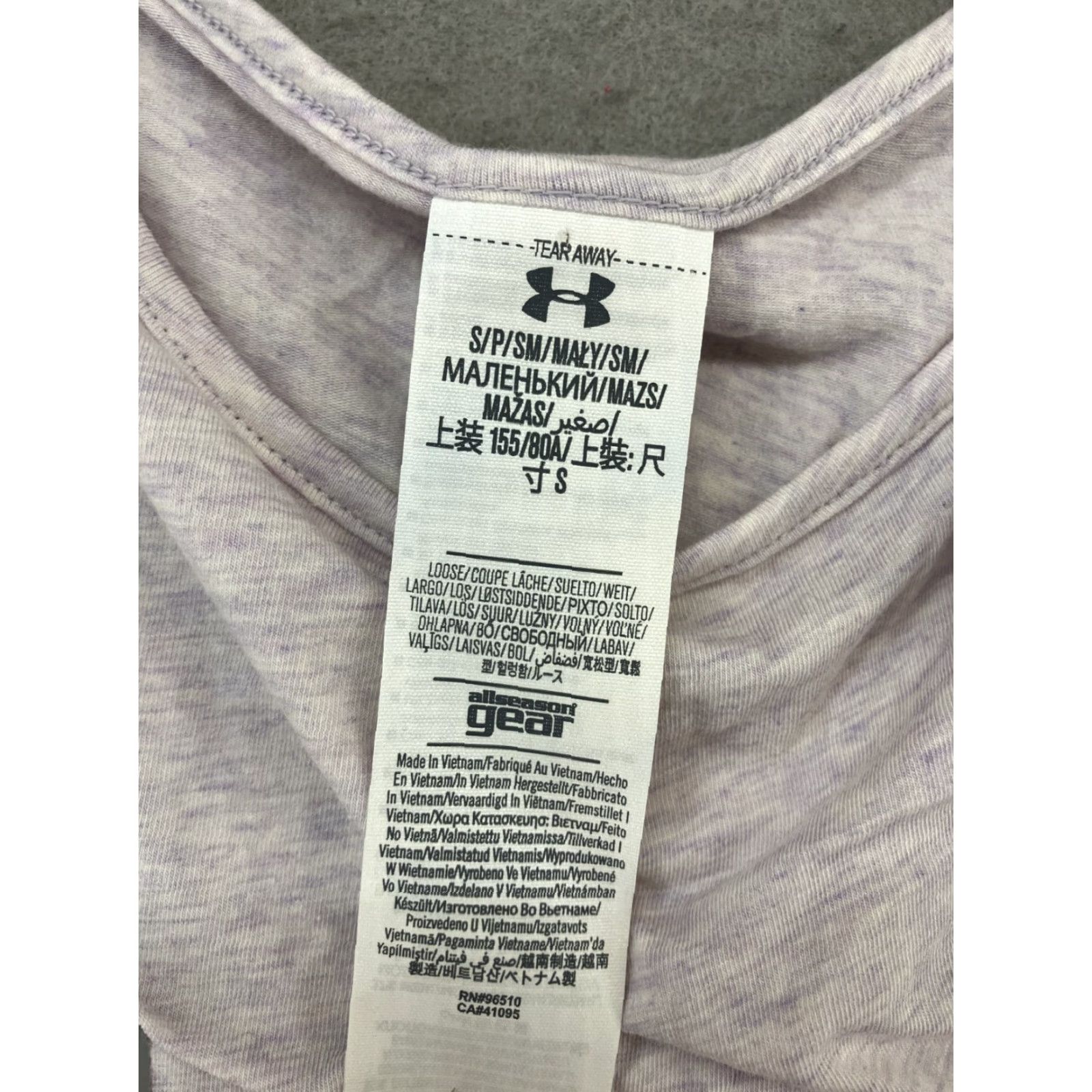 Under Armour Under Armour Tank Top Womens S All Season Gear Light Purple Sleeveless Racerback Slit Adjustable Loose Fit Pullover Activewear Shirt Size S / US 4 / IT 40 - 2 Thumbnail