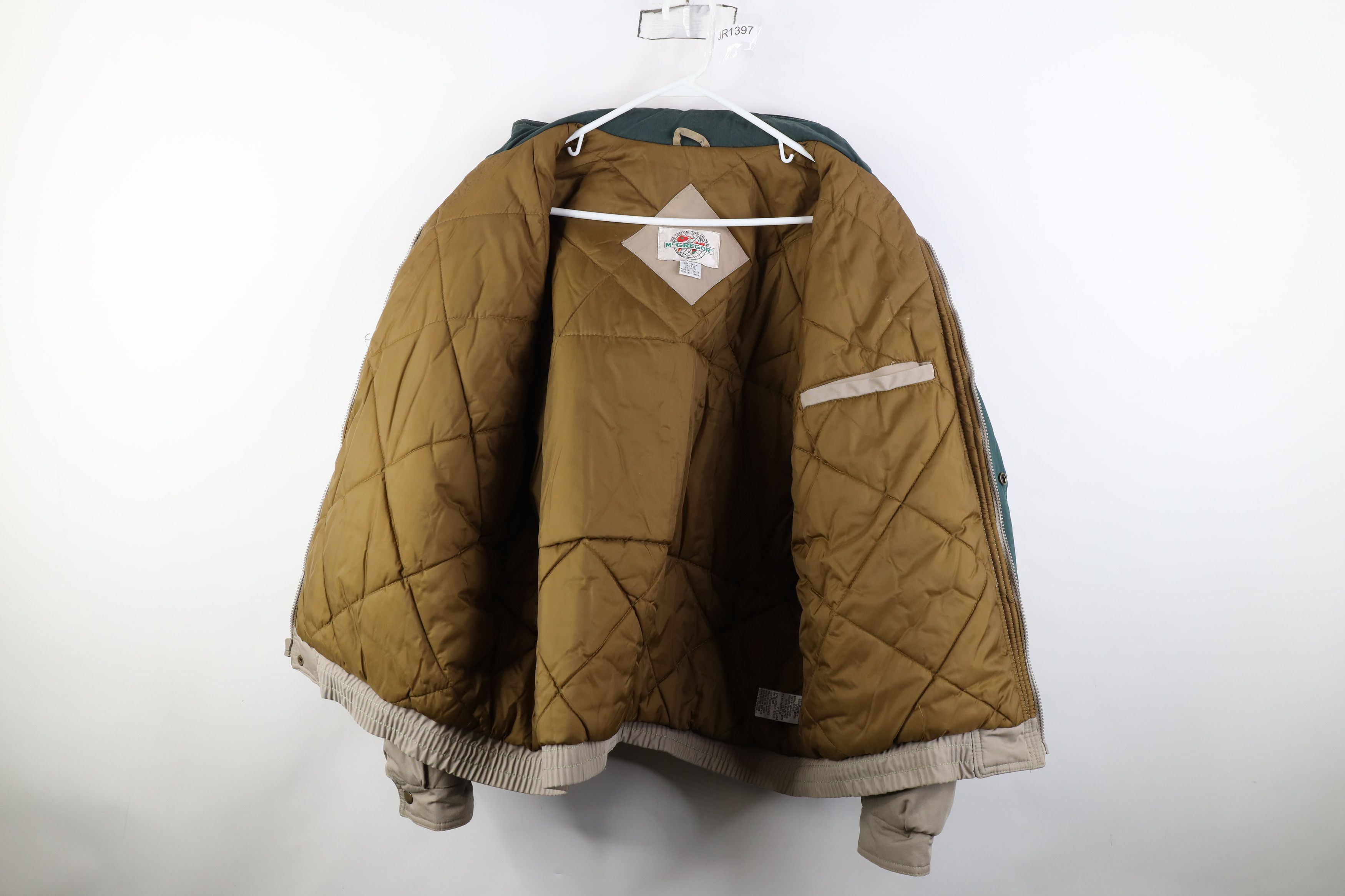 Vintage Vintage 90s Streetwear Quilted Puffer Bomber Jacket Beige Size US XXL / EU 58 / 5 - 10 Thumbnail