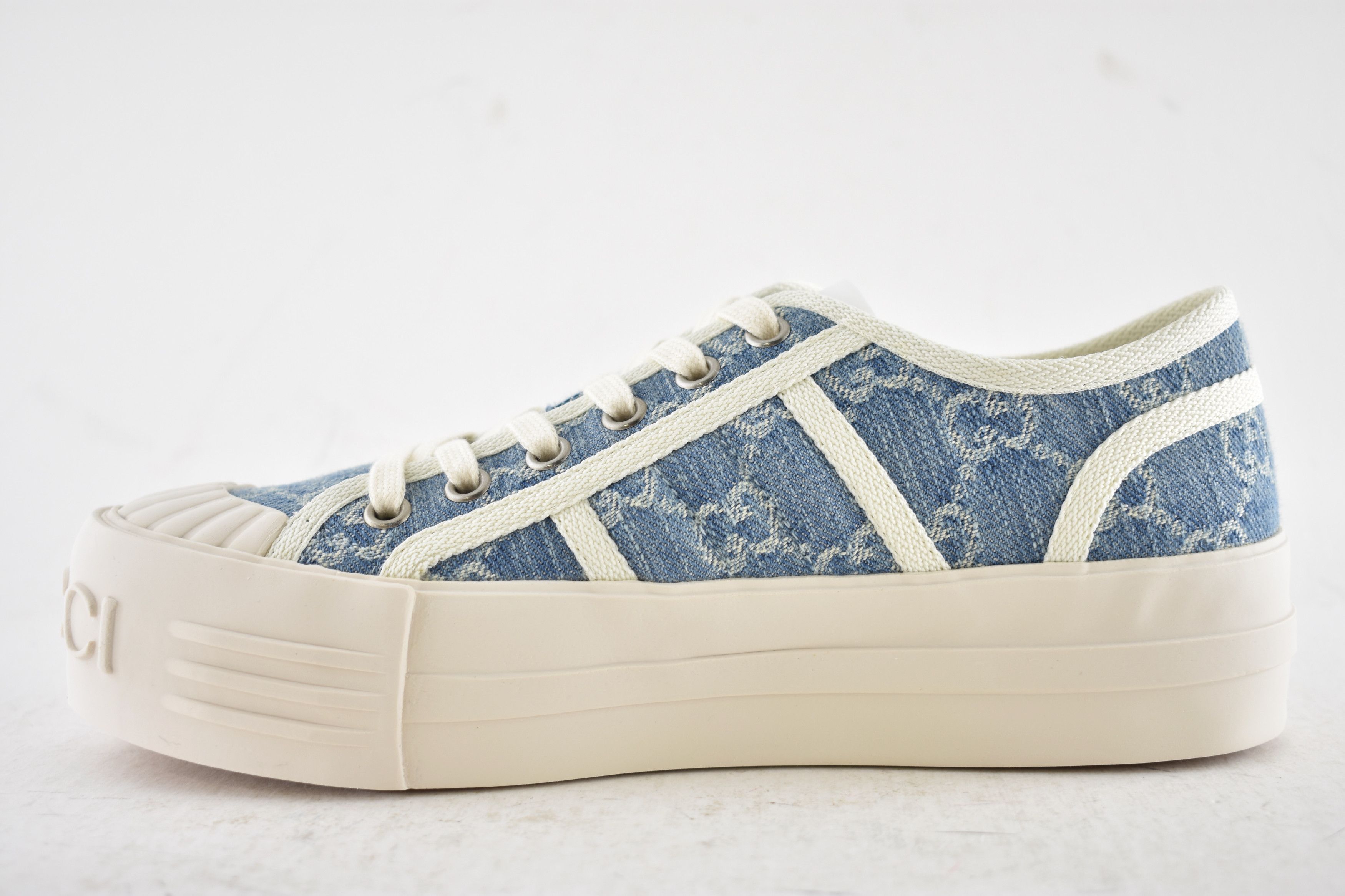 Gucci Gucci Chunky Monogram GG Logo Denim Platform Sneakers 36.5 Size US 6.5 / IT 36.5 - 15 Thumbnail