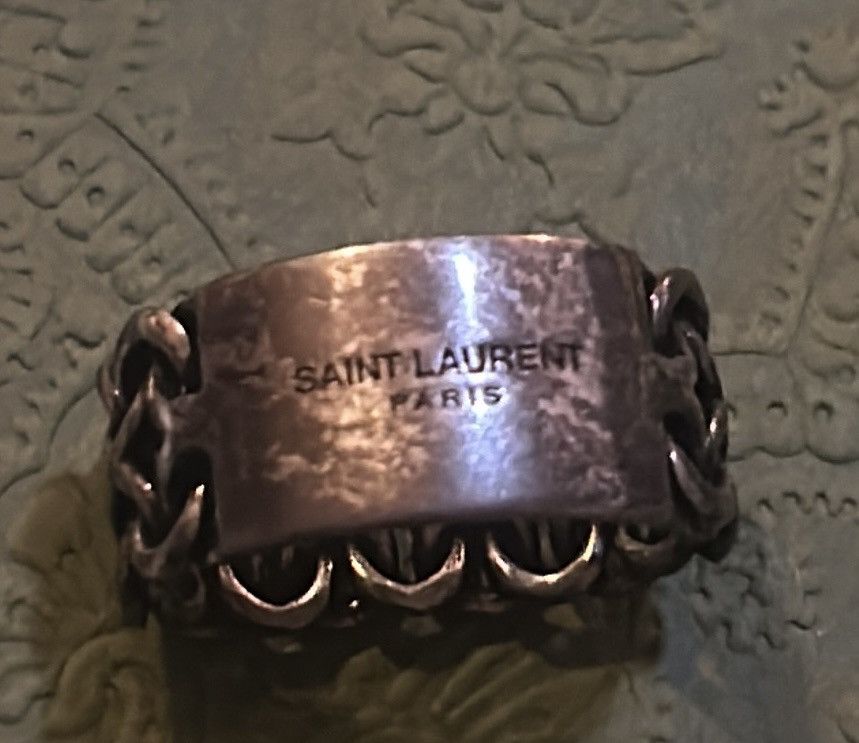 Saint Laurent Paris Saint Laurent ID Plaque Ring in Metal size US 10 Size ONE SIZE - 3 Thumbnail