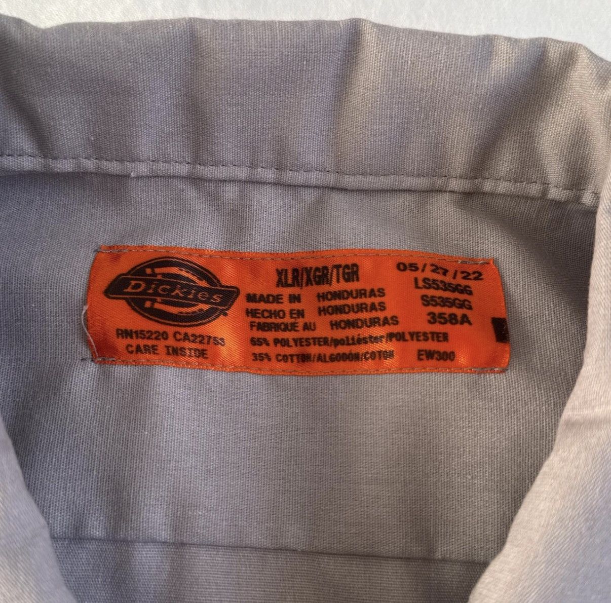 Dickies Vintage Dickies Button Up Short Sleeve Shirt Grey XL Size US XL / EU 56 / 4 - 7 Thumbnail