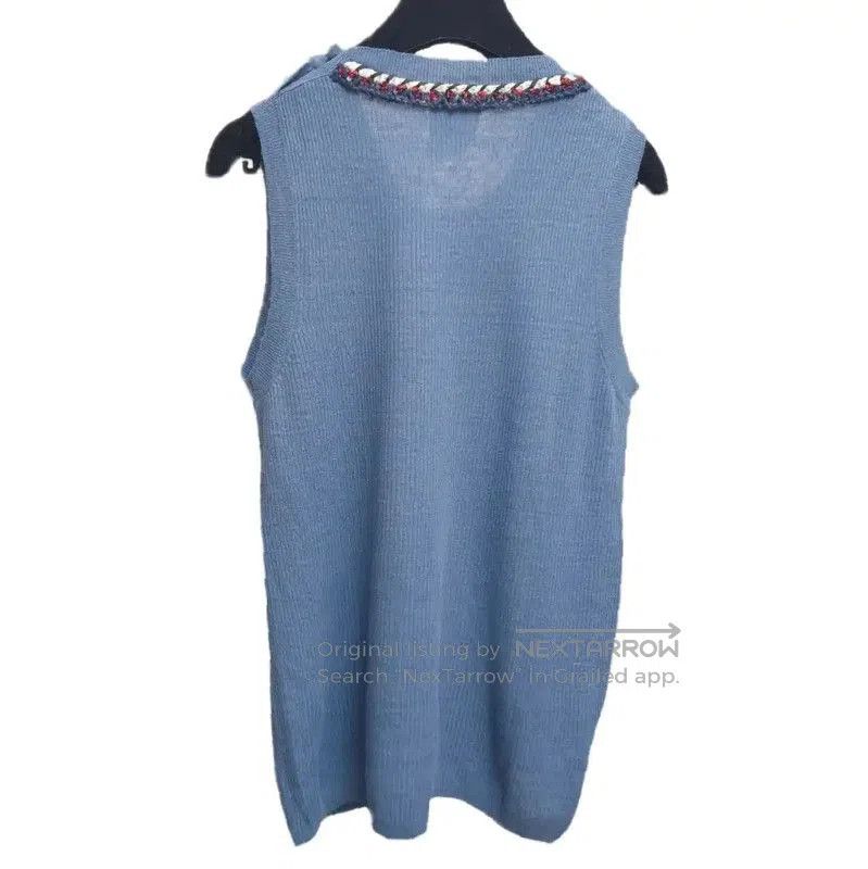Chanel Chanel Summer Blue Cotton Sleeveless Top . Size S / US 4 / IT 40 - 8 Thumbnail