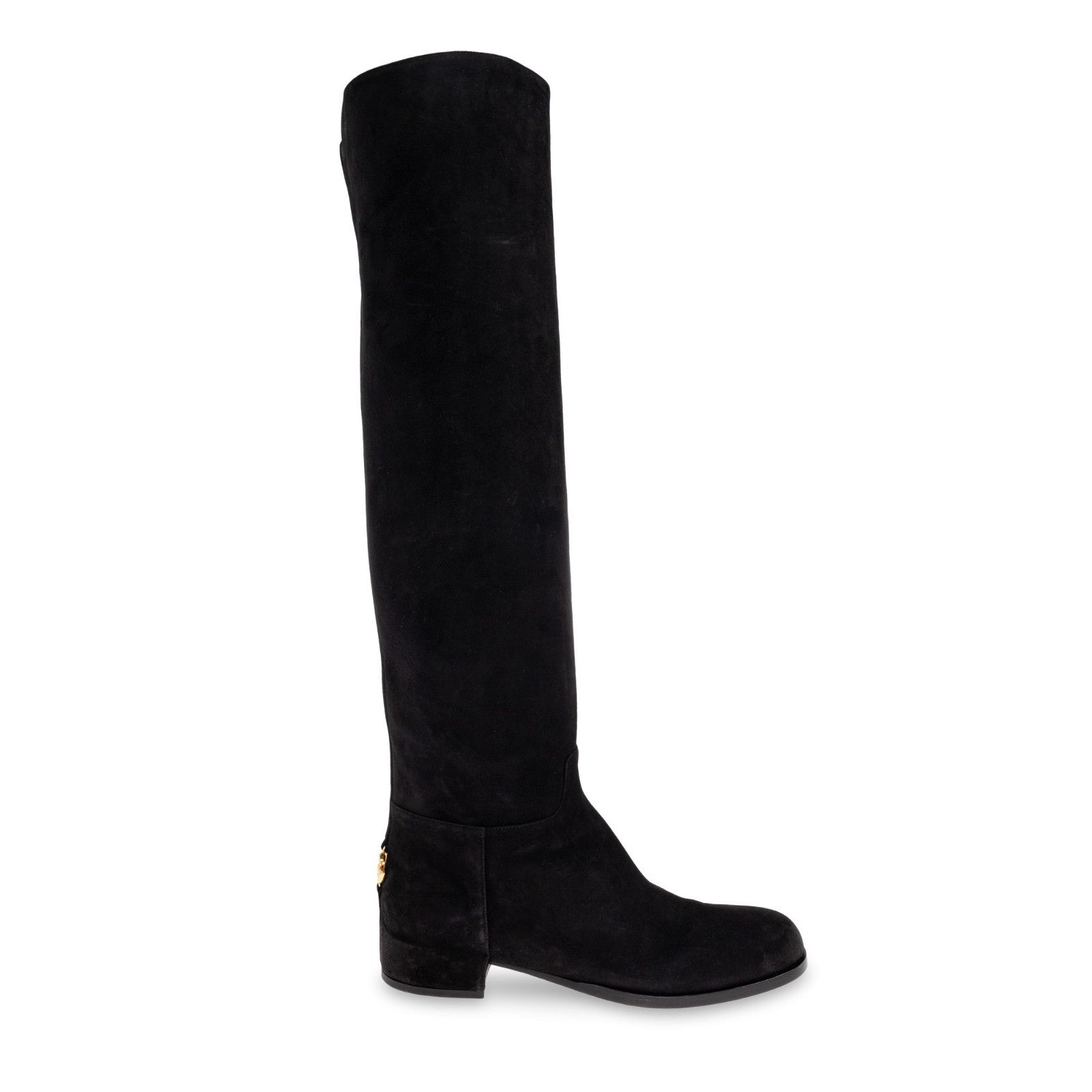 DOLCE&GABBANA Knee High Black Leather Boots New & Authentic