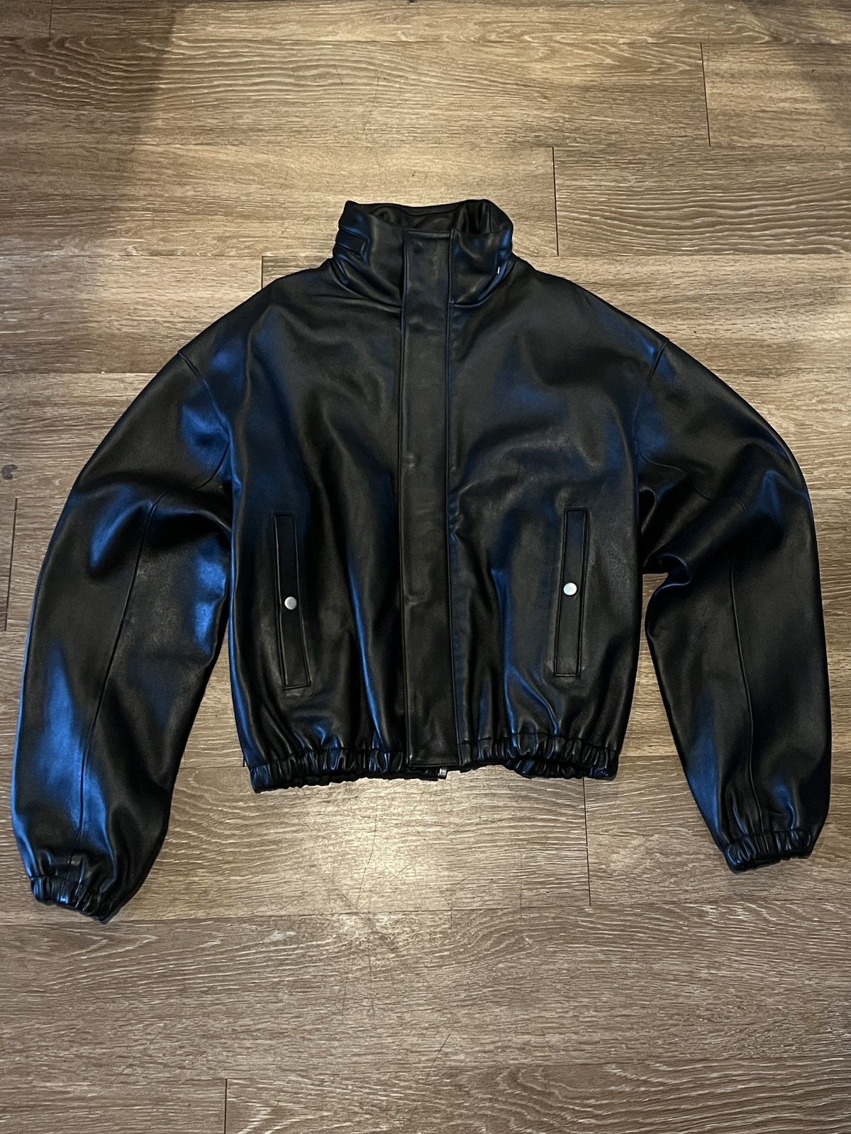 John Elliott John Elliott Leather Jumper Jacket – Black (Size Medium) Size US M / EU 48-50 / 2 - 1 Thumbnail