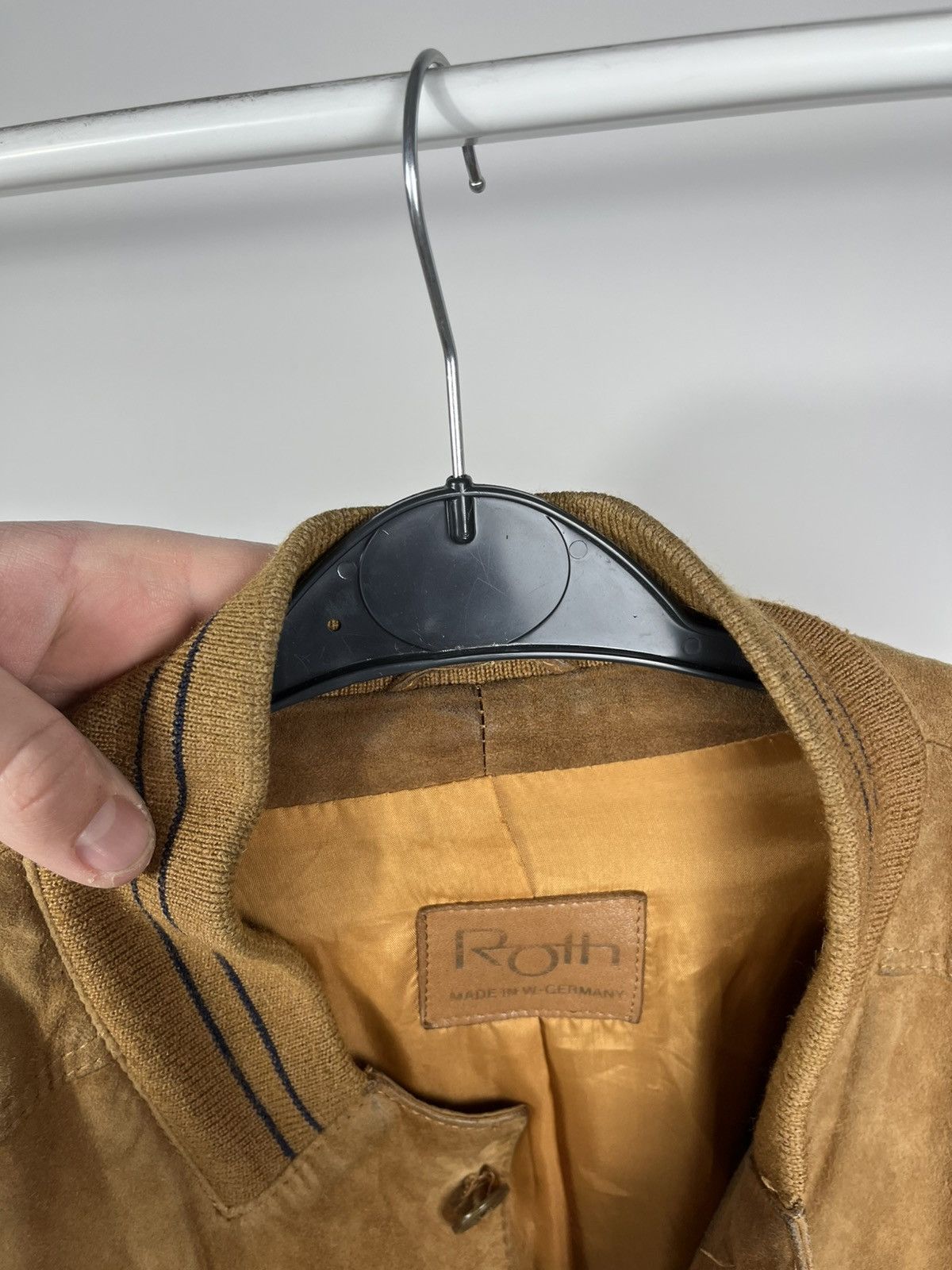 Leather Roth Suede Leather Bomber Jacket Brown Men’s Size 50 Size US L / EU 52-54 / 3 - 11 Thumbnail