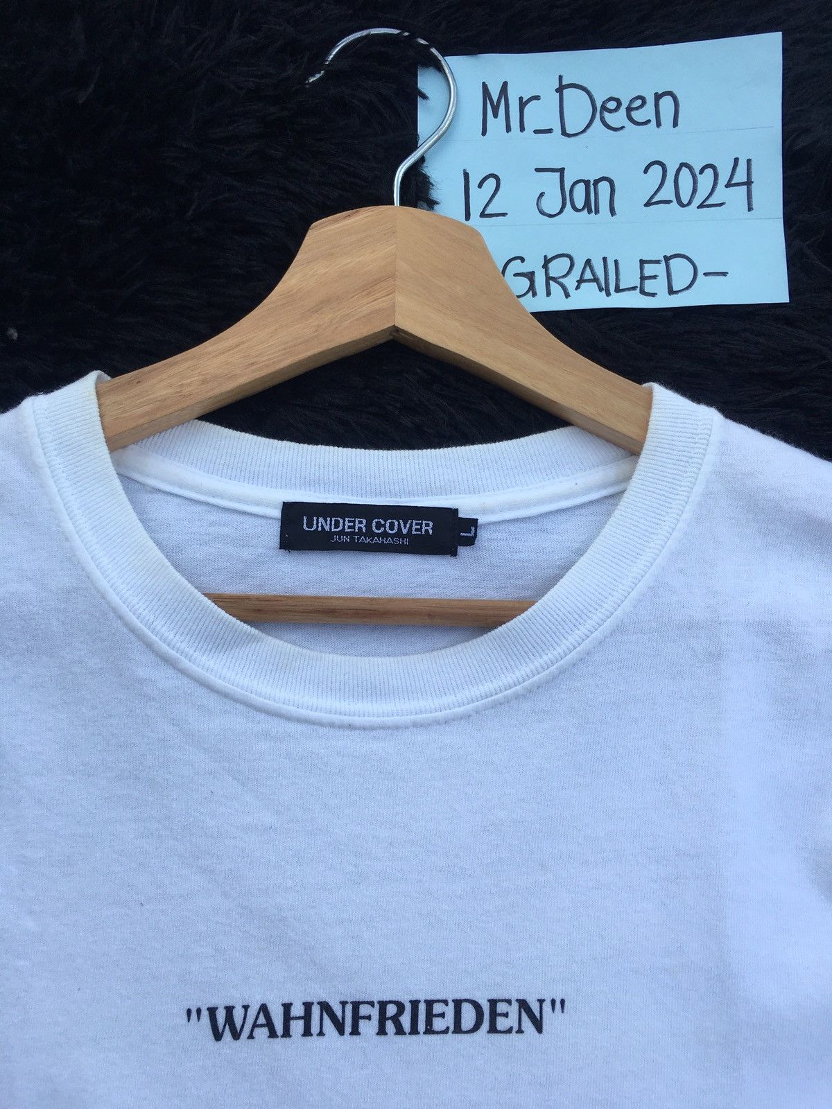 Undercover Rare UNDERCOVER Records “WAHNFRIEDEN” Spellout Tshirt Size US L / EU 52-54 / 3 - 10 Thumbnail