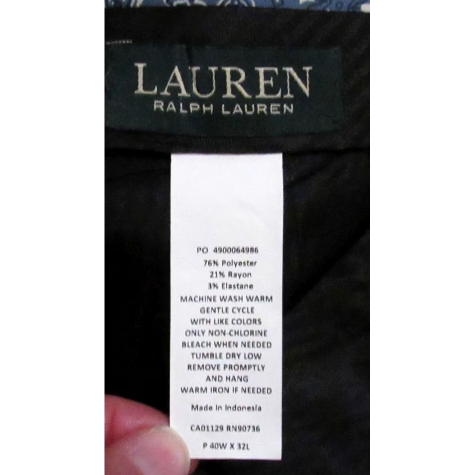 Ralph Lauren Polo RALPH LAUREN Dress Pants Grey Flat Front 40 x 32 NWT Mens Size US L / EU 52-54 / 3 - 5 Thumbnail