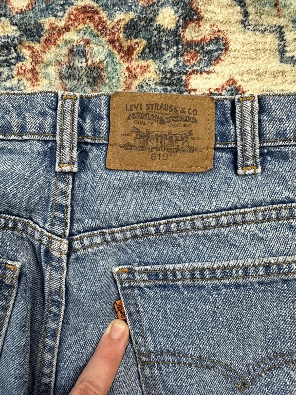 Levi's × Vintage Vintage Levi’s 619 Orange Tab Lightwash Jeans Size 32 Size US 32 / EU 48 - 5 Thumbnail