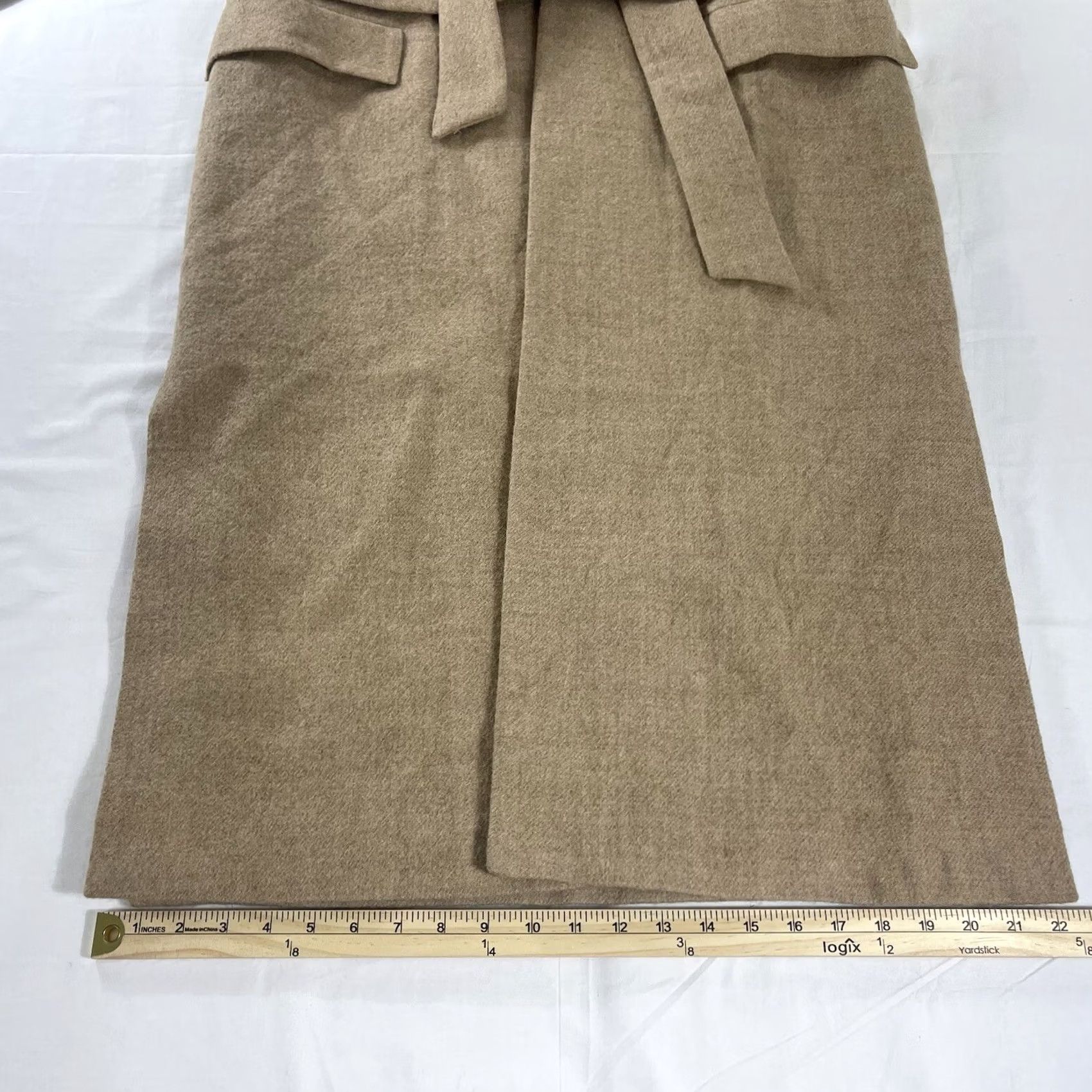 Zara VINTAGE Zara Women's Coat Wool Camel Limited Edition Waterfall Beige 8440646 Size ONE SIZE - 7 Thumbnail