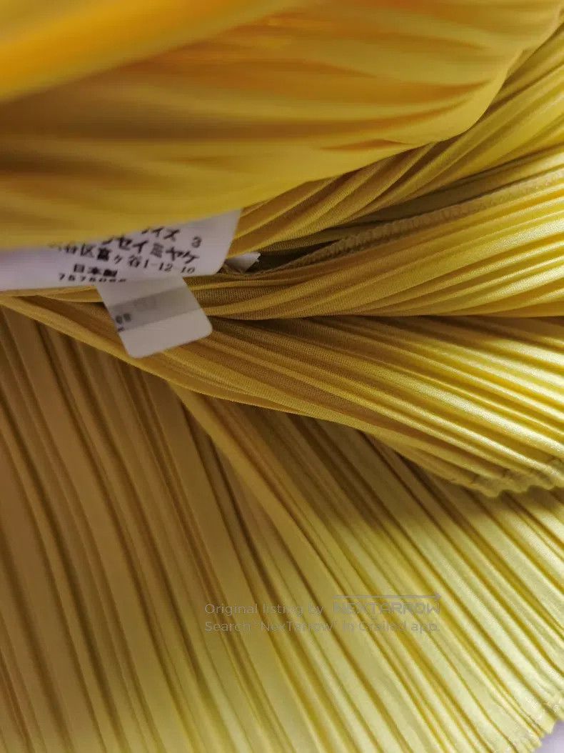 Issey Miyake Issey Miyake Yellow Sleeveless Long Top Size L / US 10 / IT 46 - 9 Thumbnail