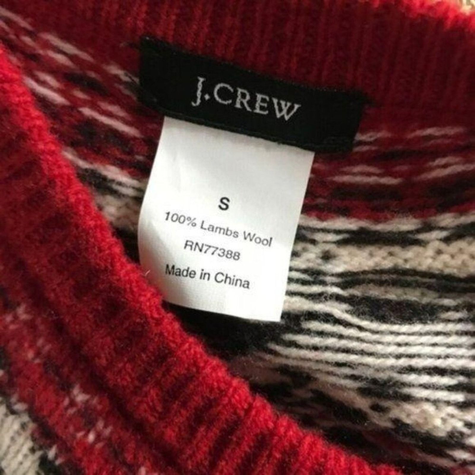 J.Crew J Crew Scottie Dog Red Lambs Wool Cardigan Small Size S / US 4 / IT 40 - 7 Thumbnail