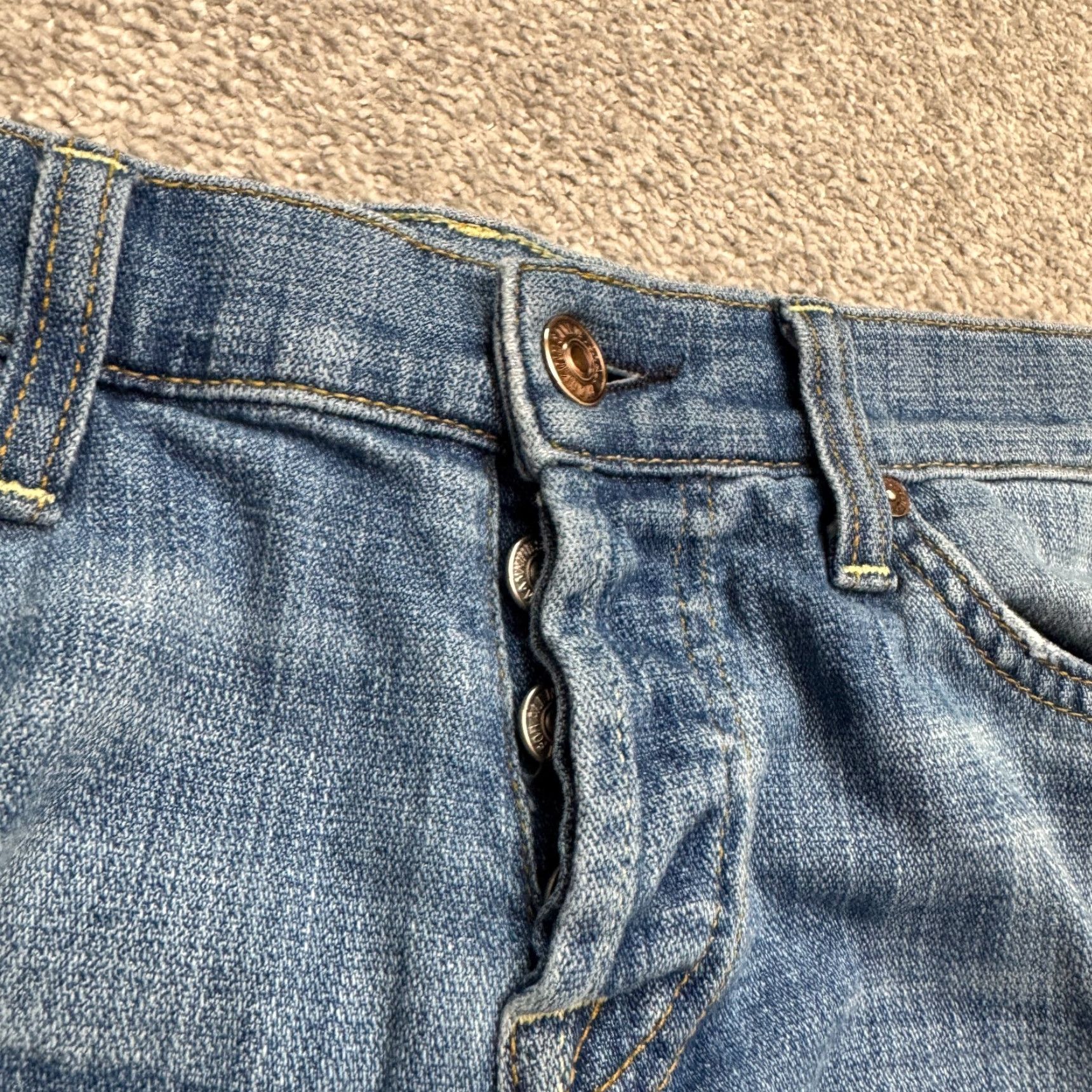 7 For All Mankind 7 For All Mankind Jeans Women 25 Slim Skinny Denim 5-Pocket Blue Button Fly Size 42" / US 20 - 4 Thumbnail