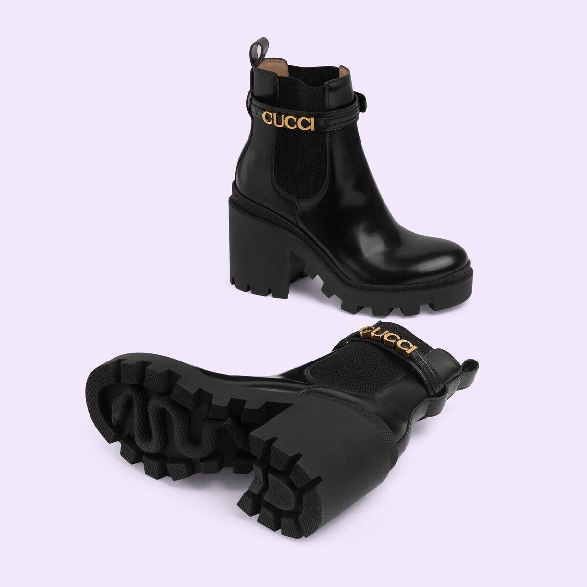 Gucci o1s1wg110125 Ankle Boots With Logo in Black Size US 6 / IT 36 - 5 Thumbnail