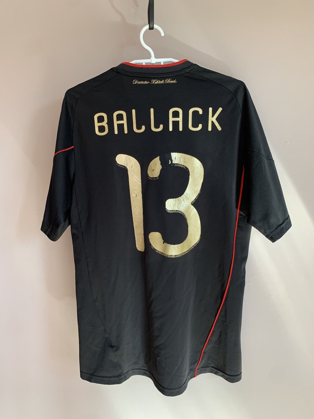 Adidas Germany 2010 Football Shirt Adidas Vintage Soccer BALLACK Size US M / EU 48-50 / 2 - 1 Thumbnail