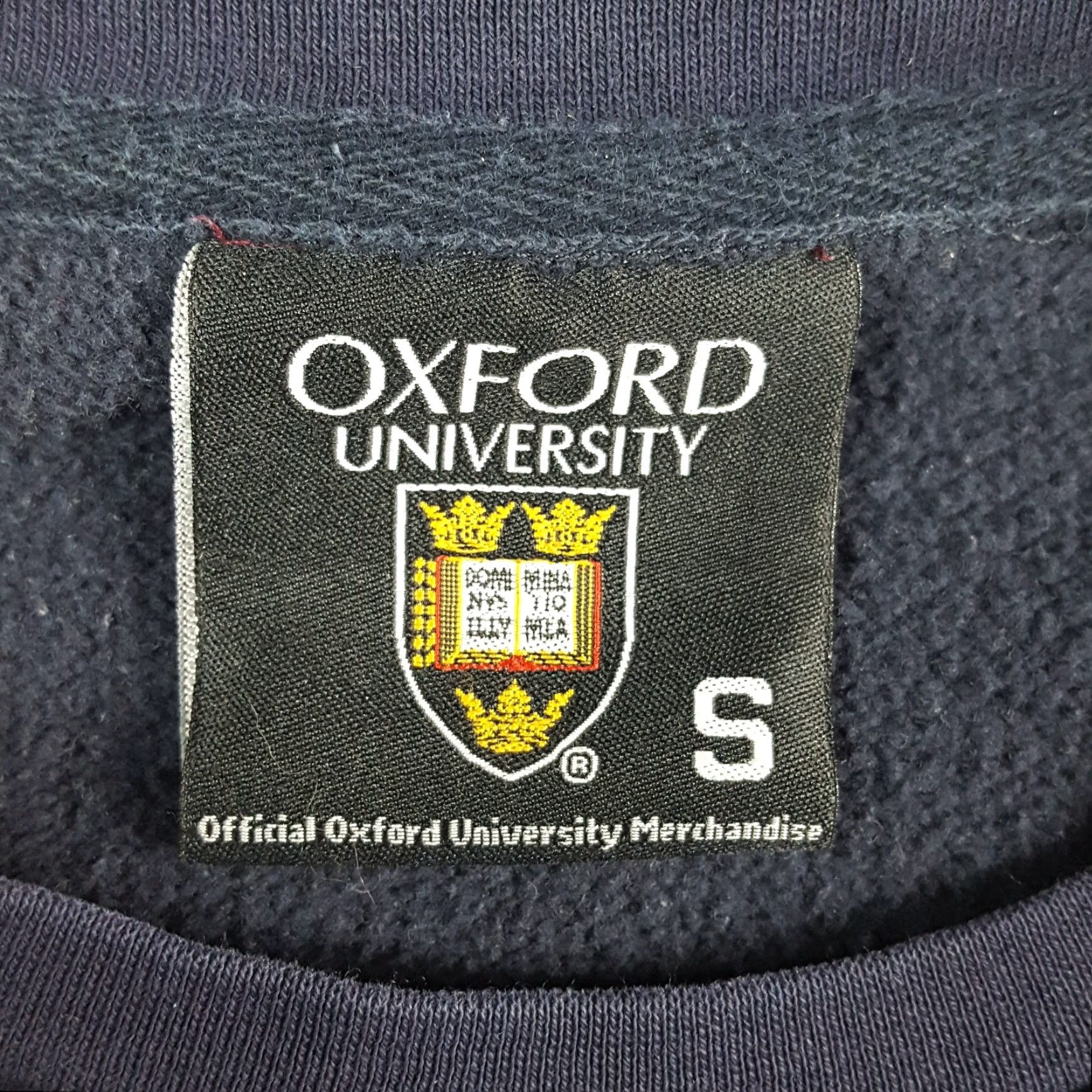 Vintage VINTAGE Oxford College Navy Blue Men's S Pullover Crewneck Sweatshirt Size US S / EU 44-46 / 1 - 6 Thumbnail