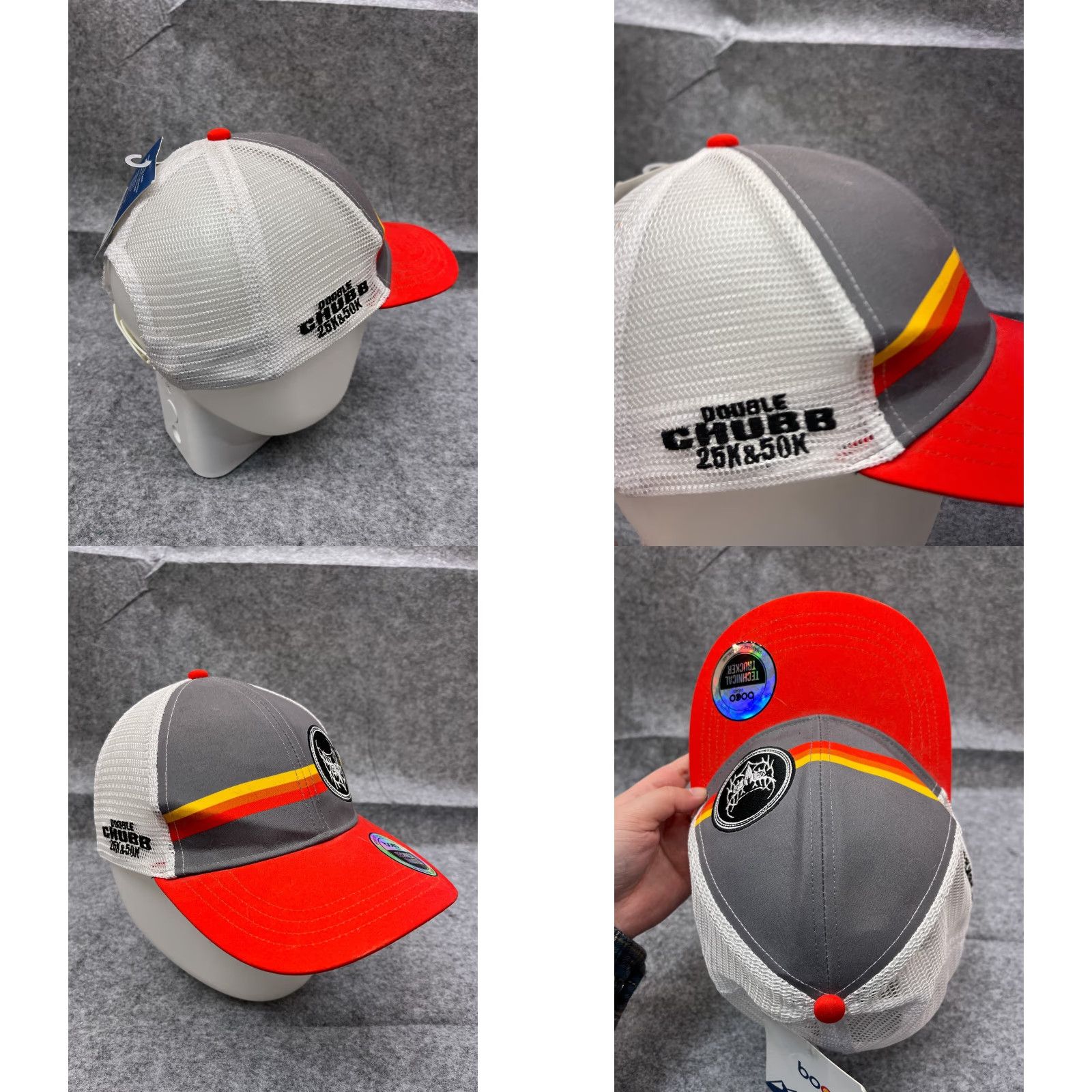 Vintage Boco Gear Trucker Hat Cap Adjustable OS One Size Gray Polyester Men Hat Size ONE SIZE - 8 Thumbnail