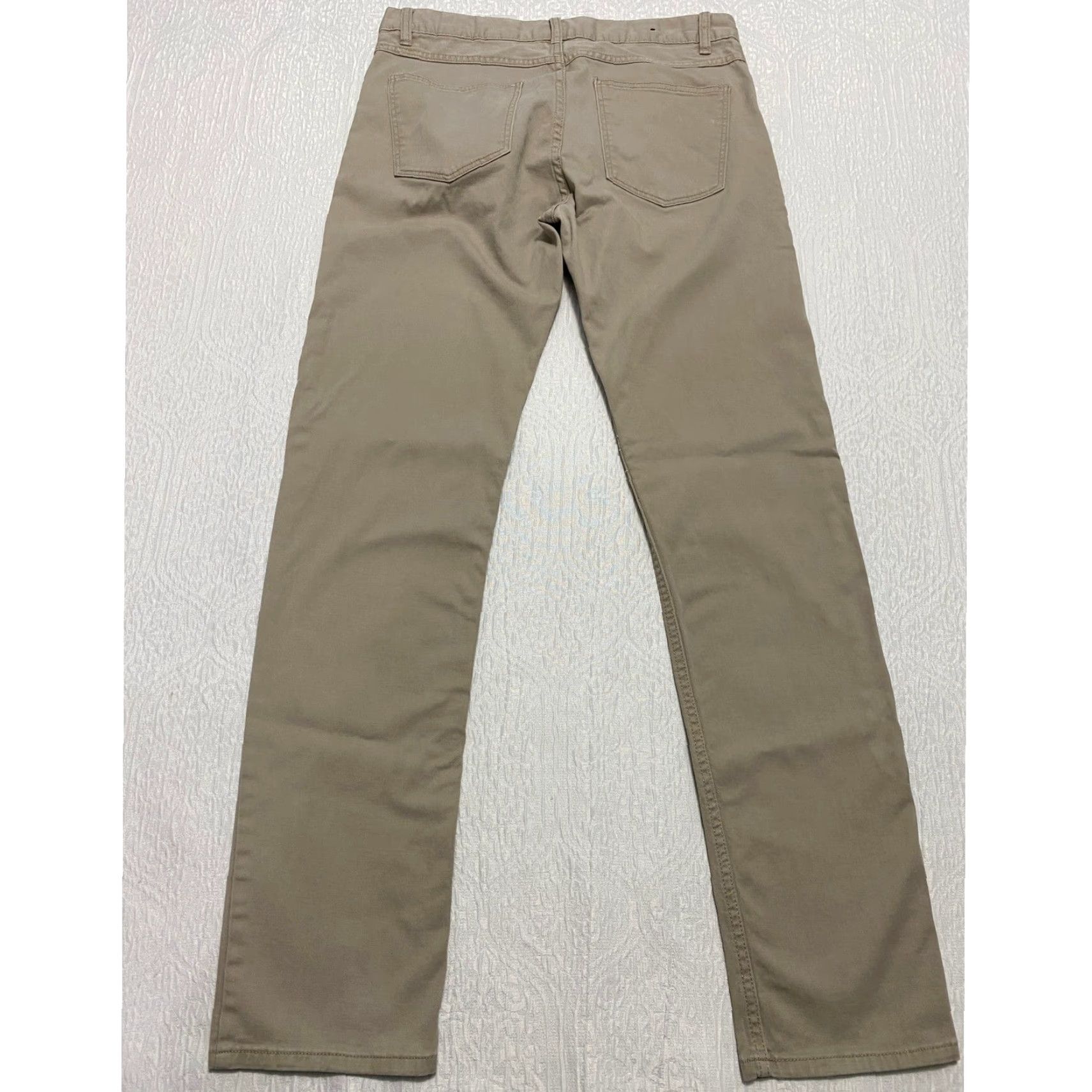 H&M H&M Khaki Chino Pants Men Slim 30 Beige Straight Flat Front Zip Button Casual Pants Size US 30 / EU 46 - 2 Thumbnail