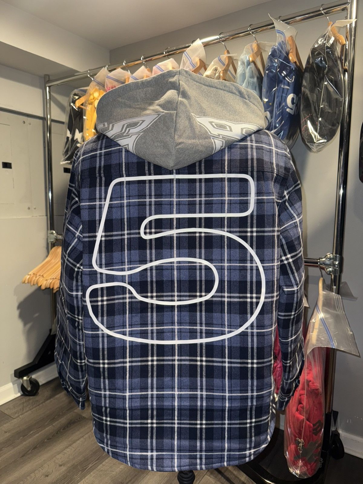 Sp5der SP5DER HOODED ZIP FLANNEL SHIRT JACKET / DSWT + RECEIPT Size US L / EU 52-54 / 3 - 2 Thumbnail