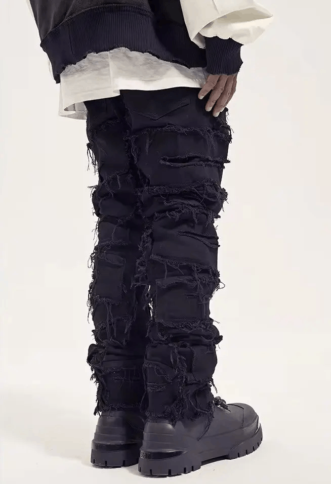 Jean × Vintage Vintage Street Punk Skateboarding Raw Black Jeans Size US 36 / EU 52 - 2 Thumbnail