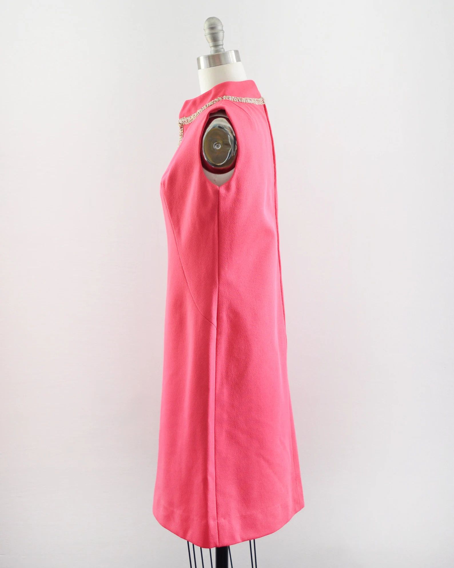 Other Vintage 1960s Fuchsia Pink Scooter Dress Size S / US 4 / IT 40 - 3 Thumbnail