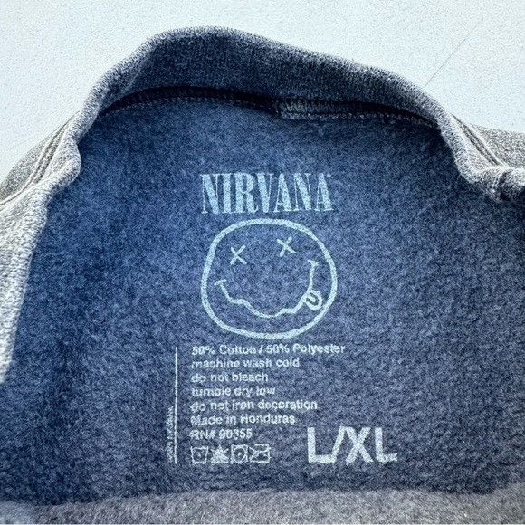 Band Tees × Nirvana Nirvana Helix Smile Oversized Crew Neck Sweatshirt Sz L/XL Size US XL / EU 56 / 4 - 7 Thumbnail