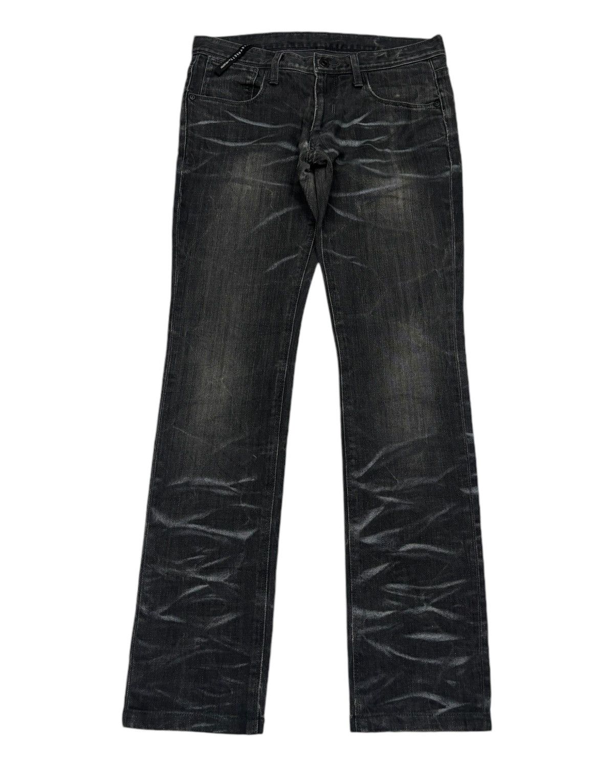 SS2014🔥BLACK BARRETT WHISKERS DENIM BY NEIL BARRETT JEANS