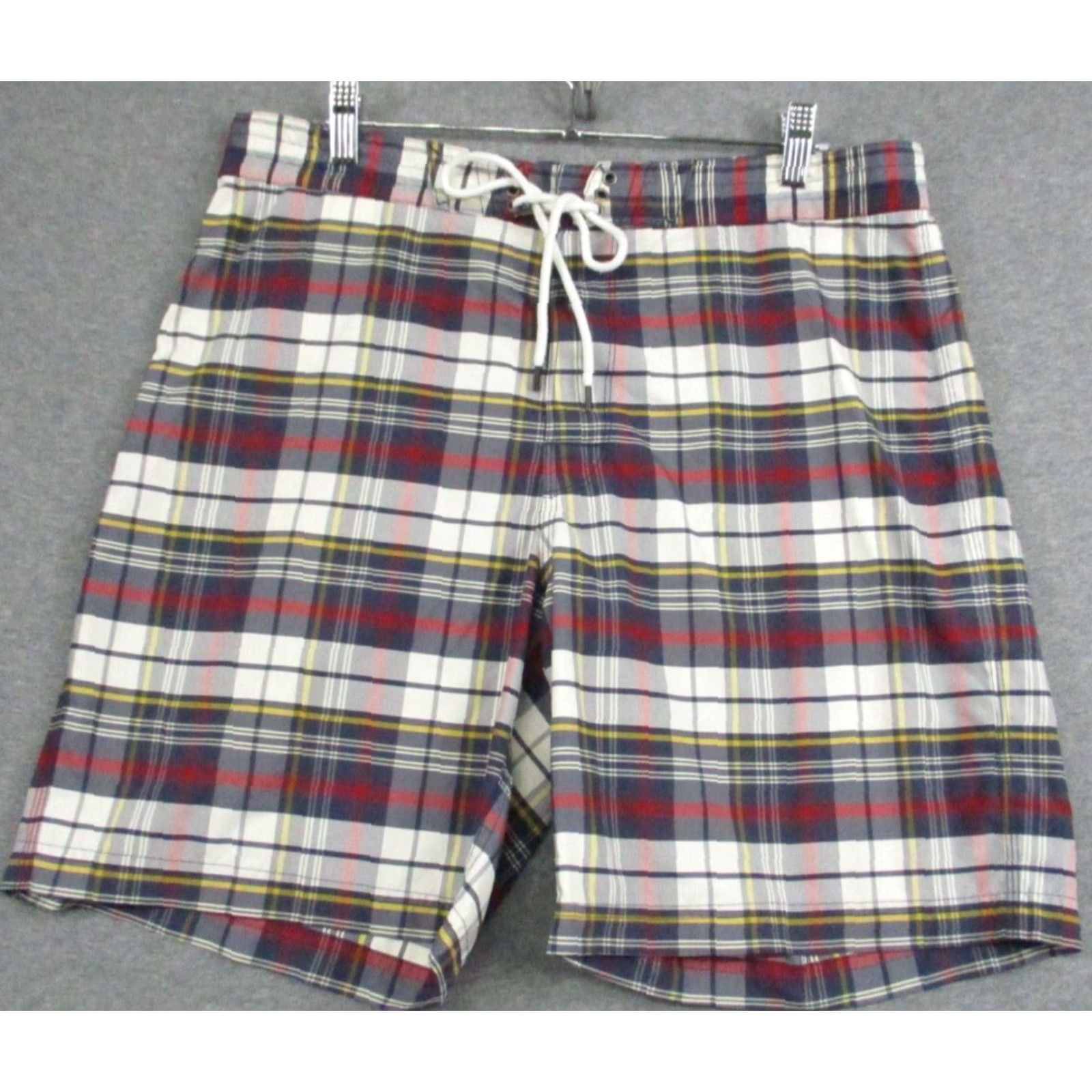 Brooks Brothers Brooks Brothers Board Shorts Mens 32 Plaid Beach Drawstring Hook and Loop Closure Blue 90s? Size US 32 / EU 48 - 2 Thumbnail