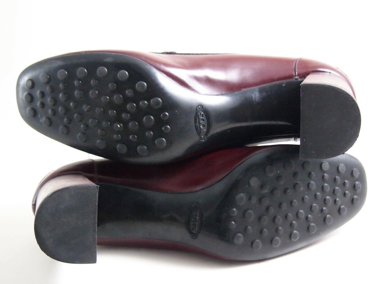 Tod's Tod's TT Heels Burgundy Leather Womens US 12 EU 42 $680 Size US 11.5 / IT 41.5 - 8 Thumbnail
