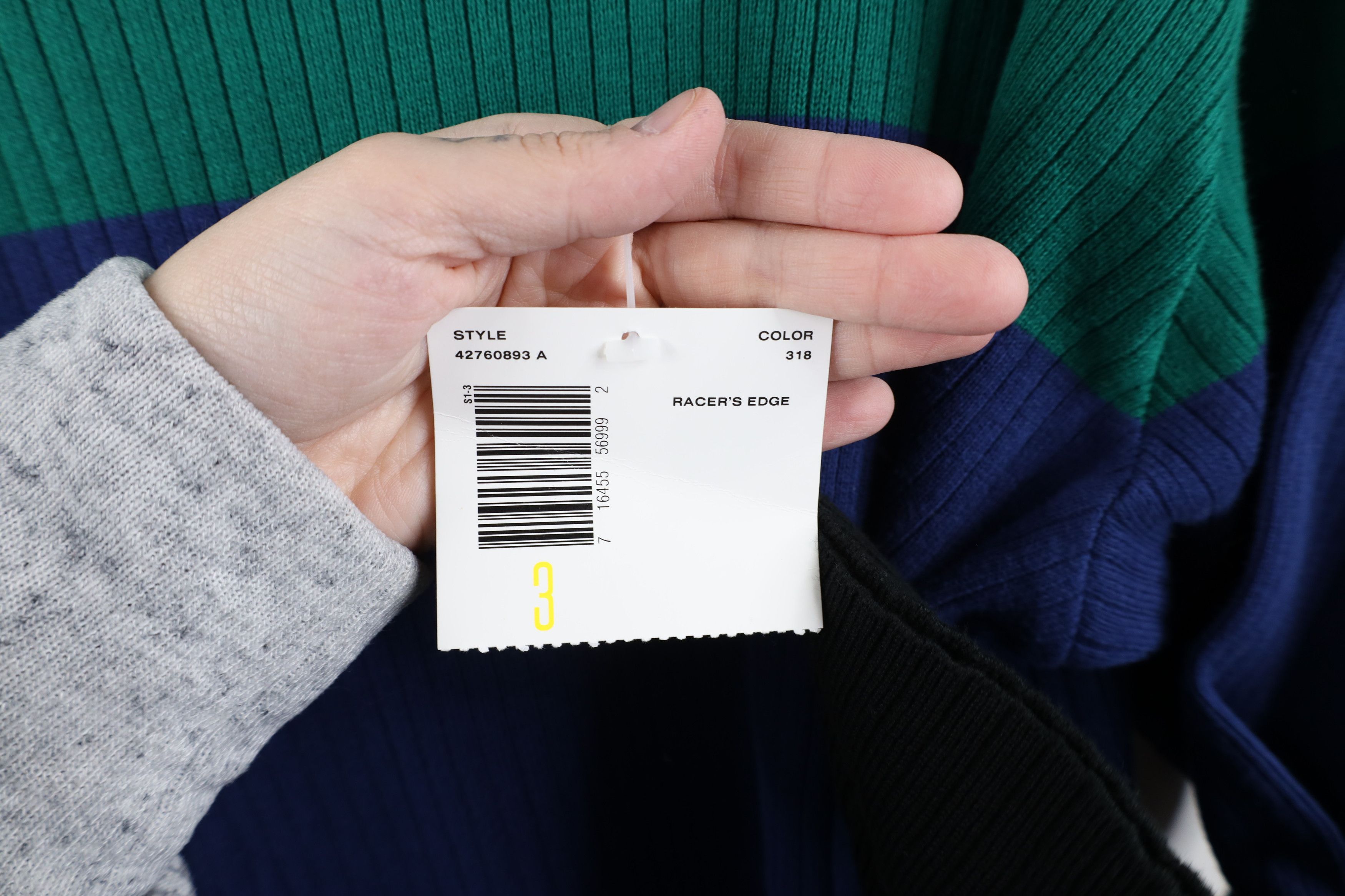 Vintage Deadstock Vintage 90s Streetwear Block Ribbed Knit Sweater Size 3XL / US 20-22 - 5 Thumbnail