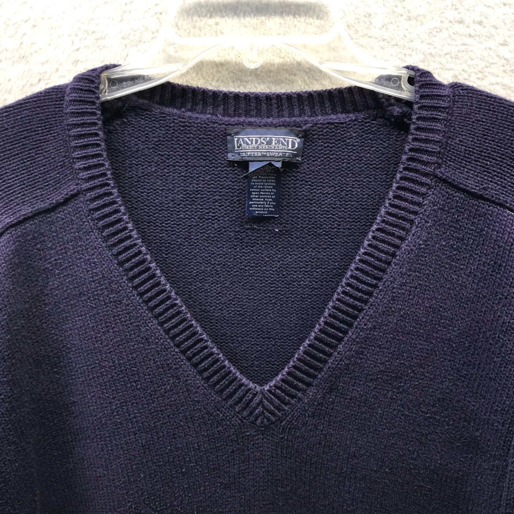 Lands' End VINTAGE Lands End Sweater Mens XL Blue Fisherman Knit Crew Neck Button 80s 90s USA Mens XL Blue Lands' End Sweater Size US XL / EU 56 / 4 - 2 Thumbnail