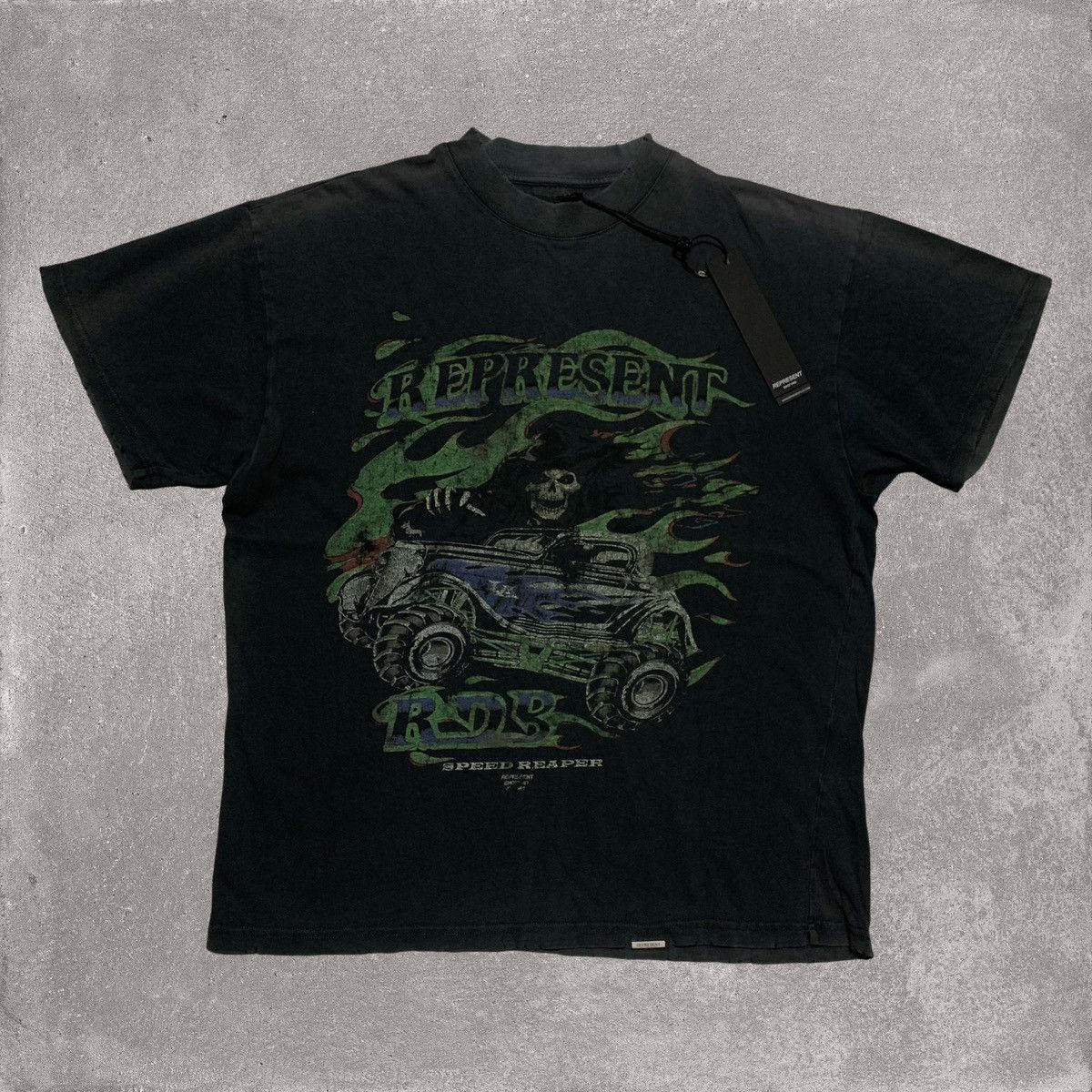 Represent Clo. Represent Small Speed Reaper Vintage Black Tee RDB Size US S / EU 44-46 / 1 - 1 Thumbnail