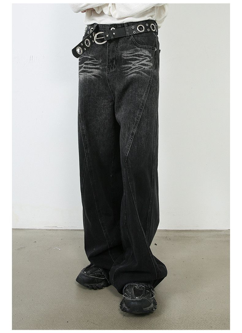 Japanese Brand Retro men's casual straight loose jeans y2k Size US 34 / EU 50 - 3 Thumbnail