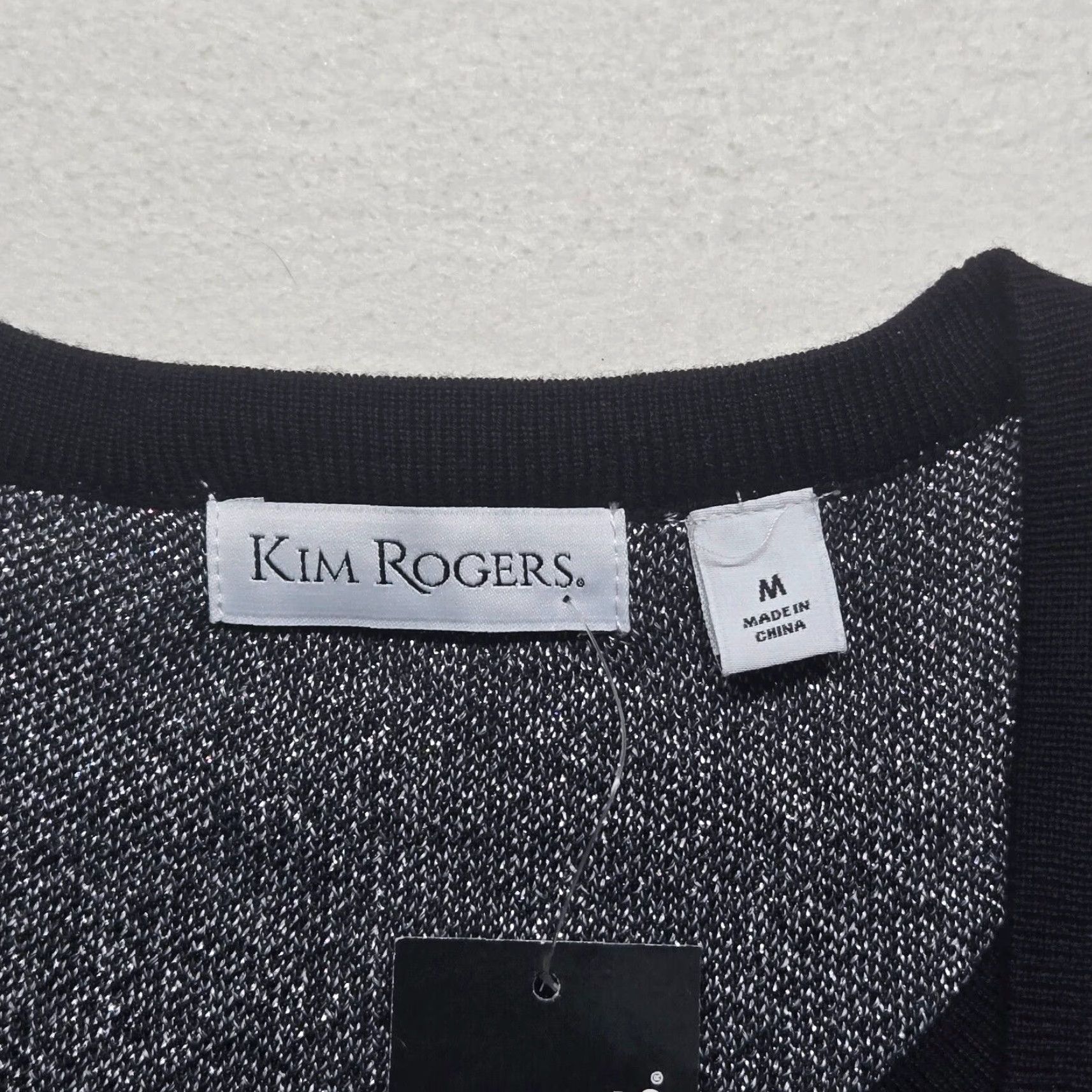 Vintage VINTAGE Kim Rogers Women's Sweater Cardigan Open Front Medium Gray Cotton 80s Size M / US 6-8 / IT 42-44 - 3 Thumbnail
