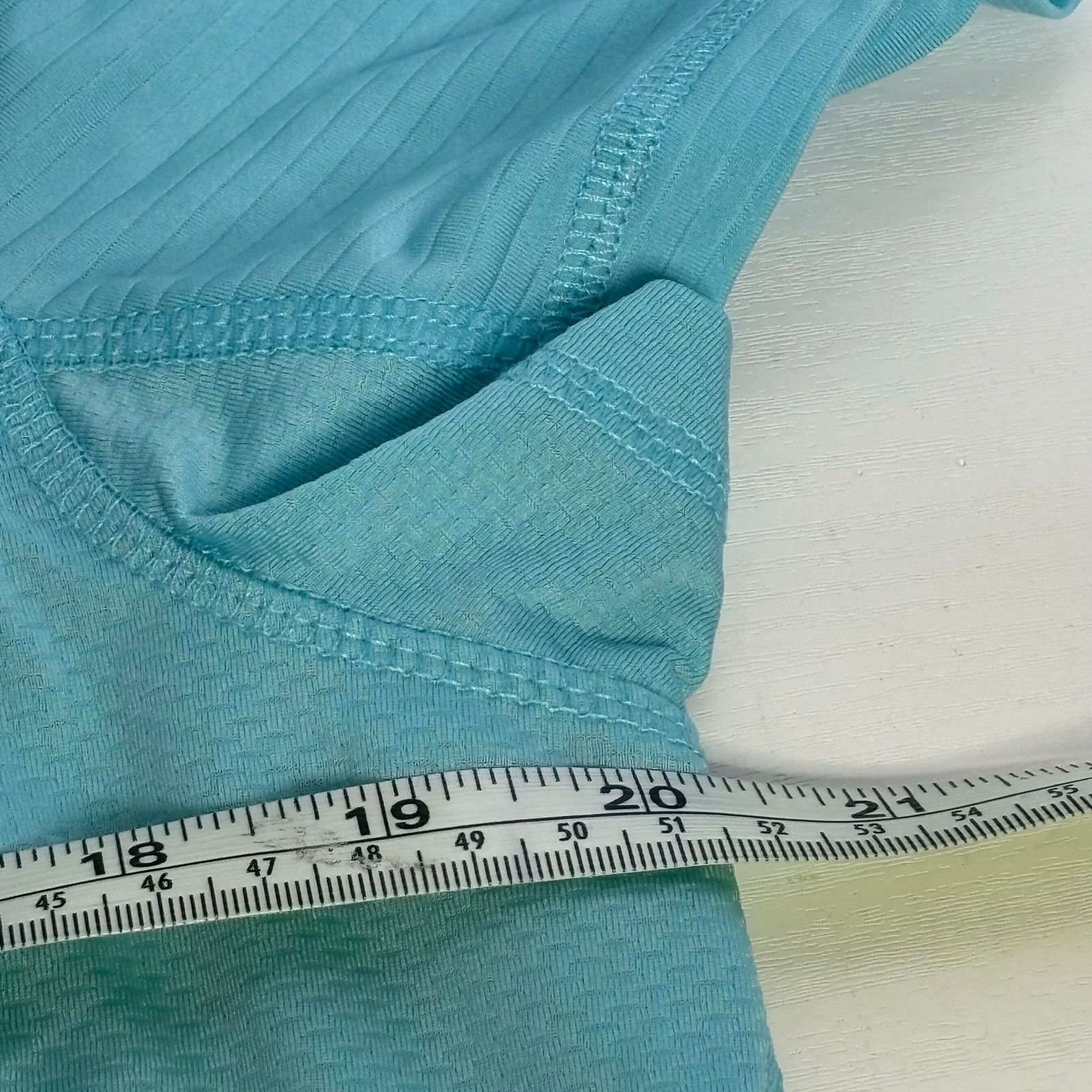 Tek Gear Tek Gear DryTek Light Blue Shadow Stripe Athletic Tee XL Size XL / US 12-14 / IT 48-50 - 4 Thumbnail