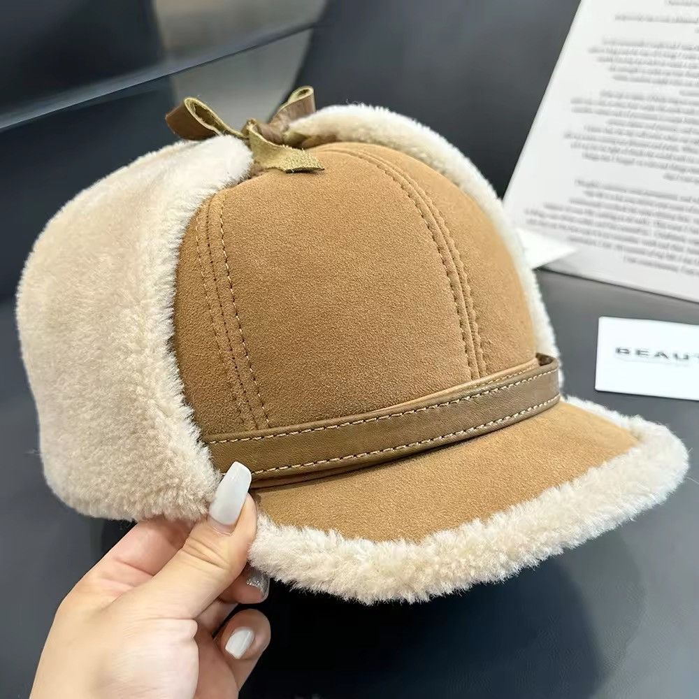 Japanese Brand Lamb Faux Fur Earflaps Bomber Hats Size ONE SIZE - 2 Thumbnail