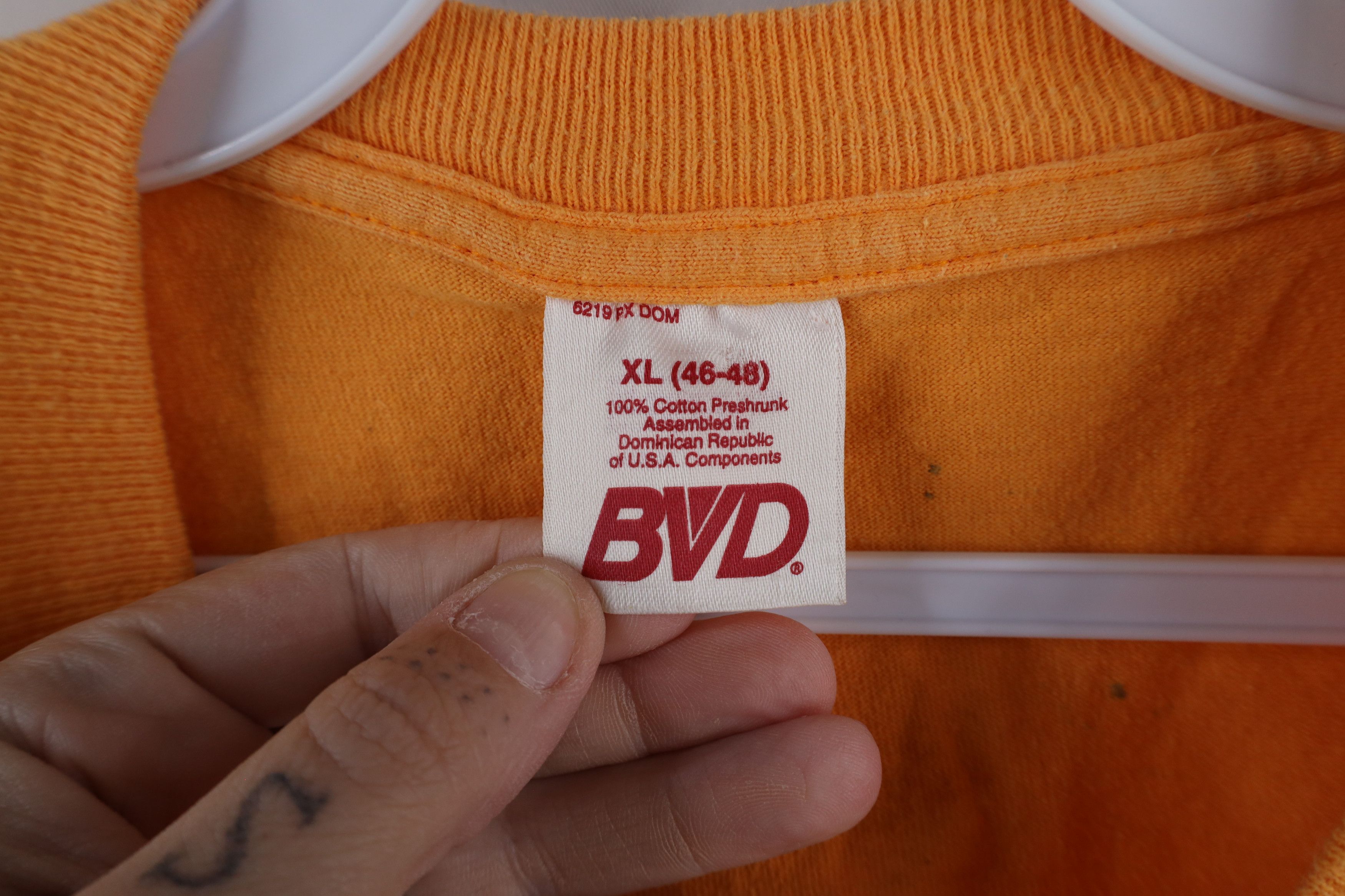 Vintage Vintage 90s Streetwear Short Sleeve T-Shirt Orange Cotton Size US XL / EU 56 / 4 - 8 Thumbnail