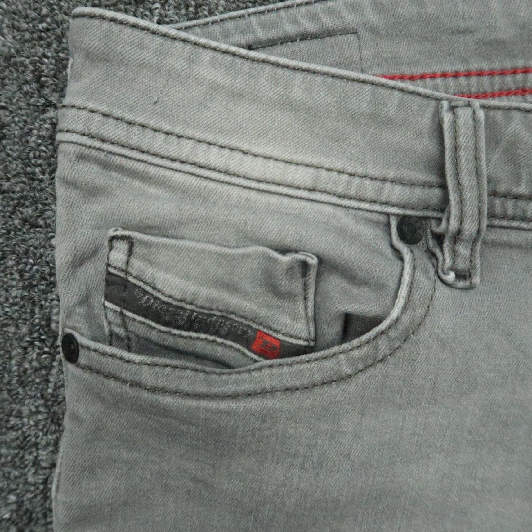 Diesel Diesel Jeans Mens 29x32 Gray Buster Slim Tapered 5 Pocket Button Fly Size US 29 - 3 Thumbnail